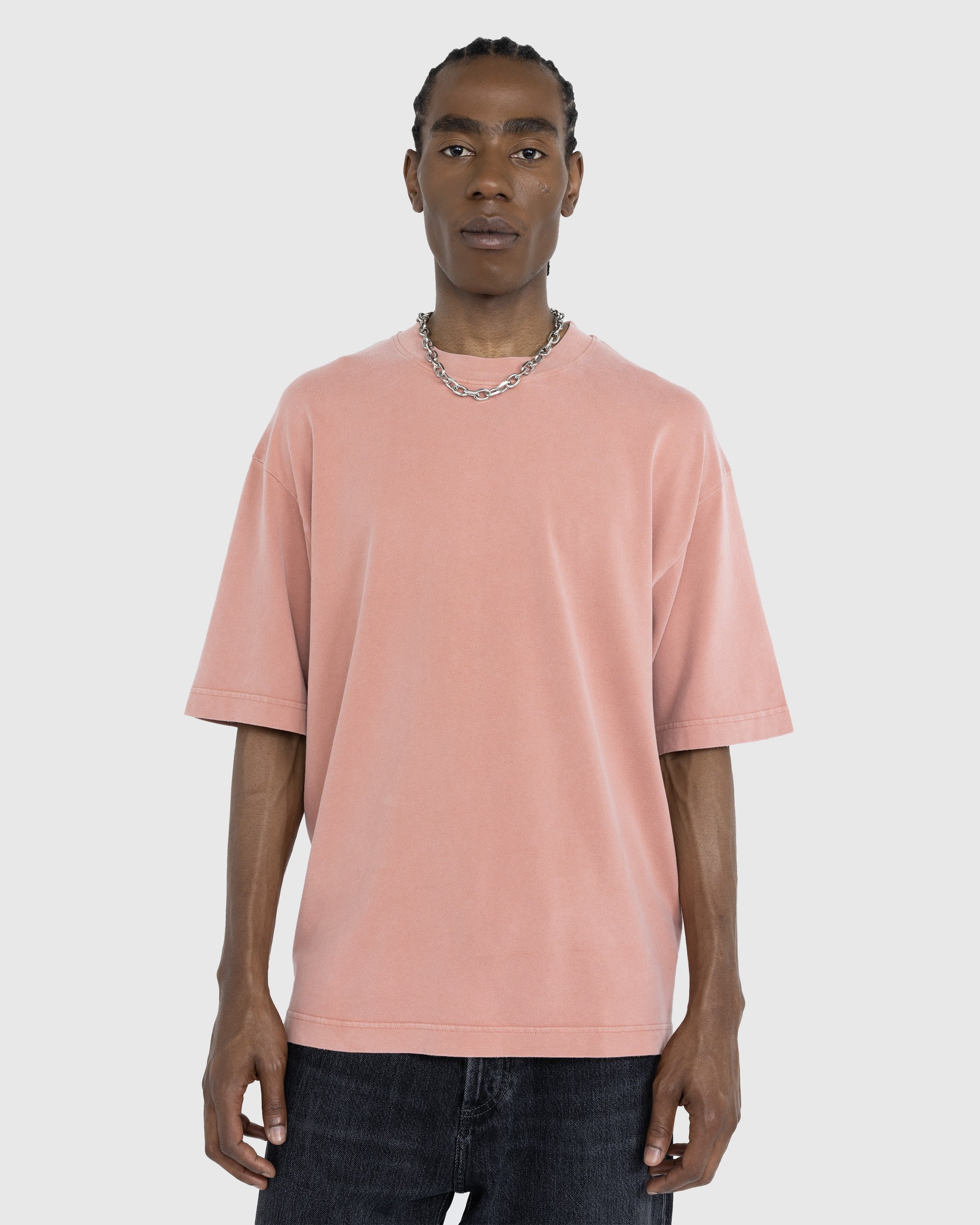 Acne Studios – Garment-Dyed T-Shirt Vintage Pink - Tops - Pink - Image 2