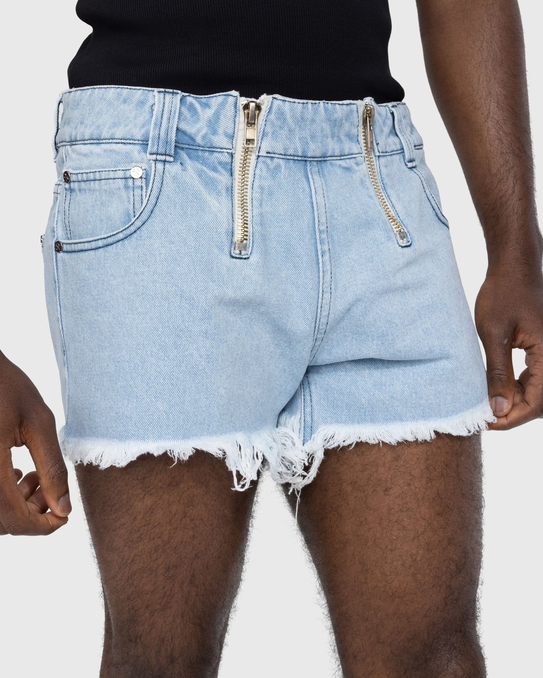 GmbH – Rim Denim Shorts Light Indigo Blue - Shorts - Blue - Image 4