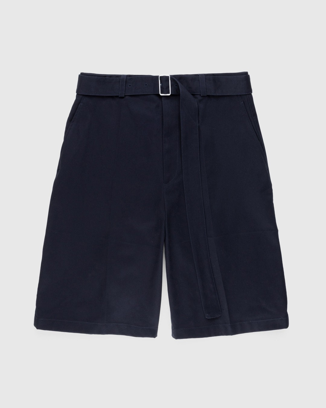 Jil Sander – Belted Shorts Navy - Shorts - Blue - Image 1