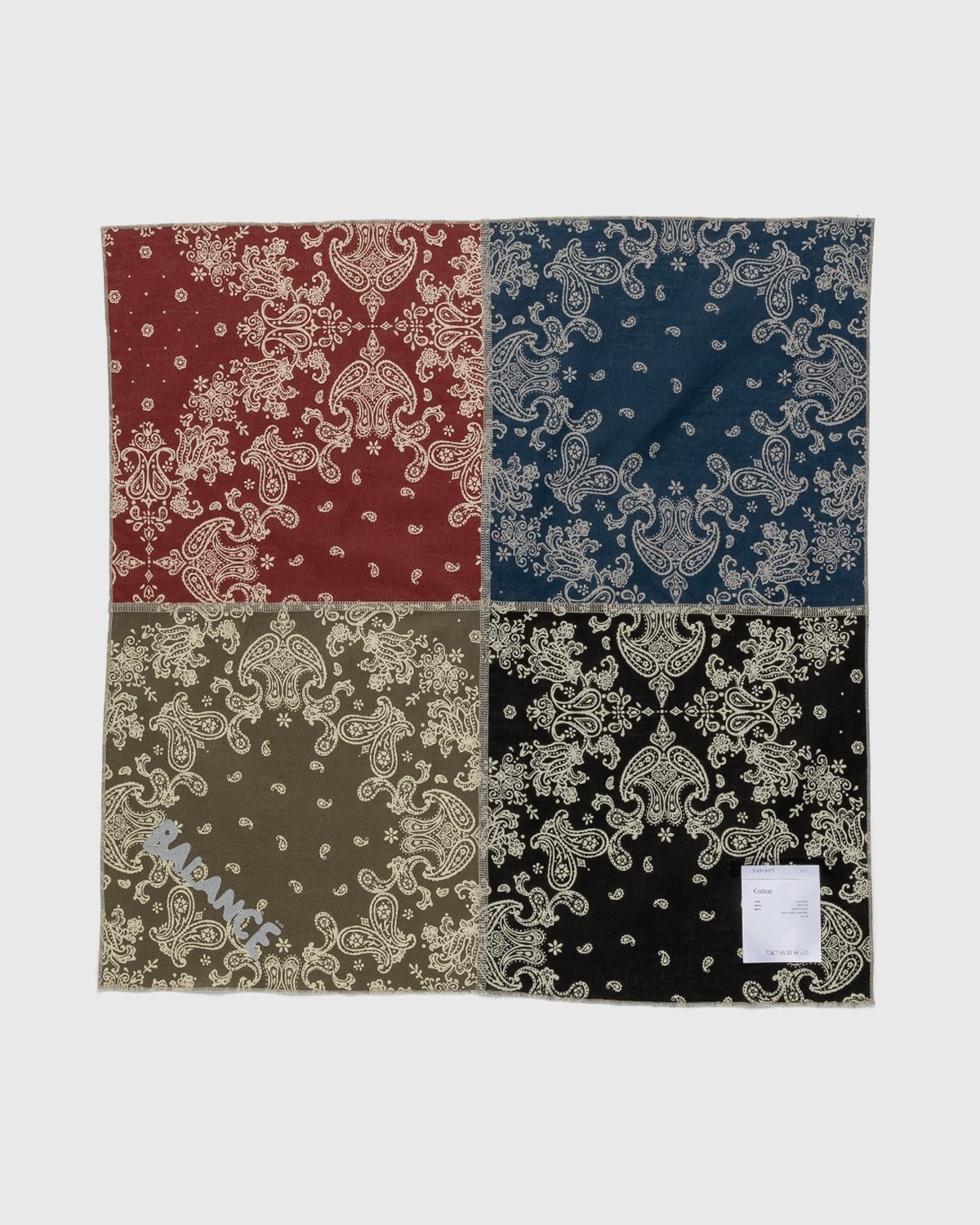 Satisfy x Highsnobiety – HS Sports Patchwork Bandana Multi - Scarves - Multi - Image 1