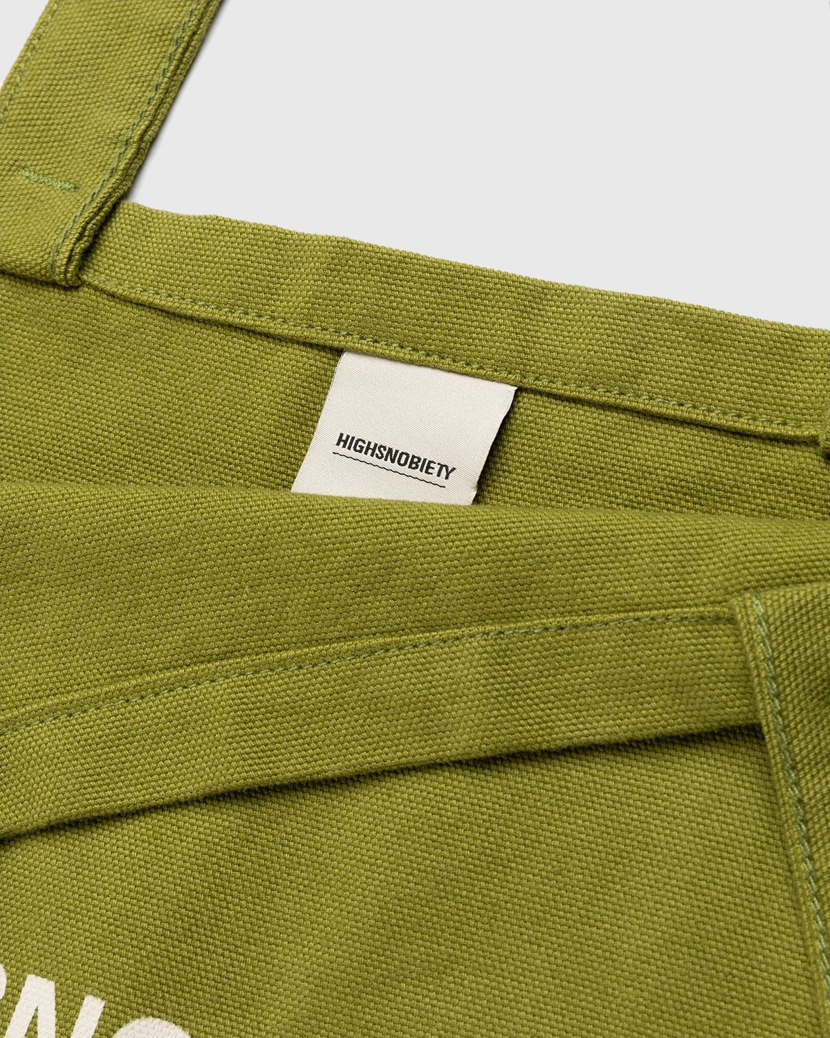 Highsnobiety – HS Sports Logo Tote Bag Green/Khaki - Bags - Green - Image 3