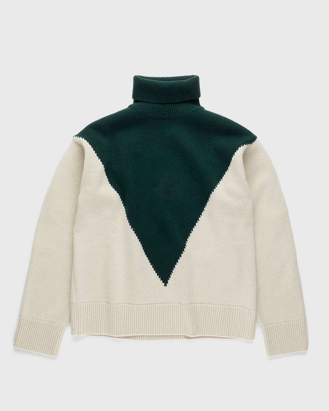 Jil Sander – Cashmere High Neck Knit Sweater Green - Turtlenecks - Green - Image 1