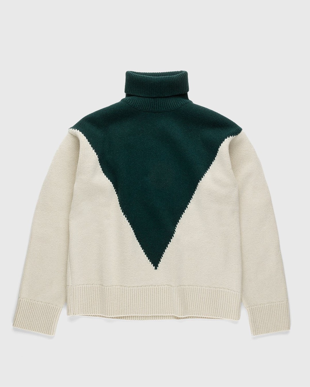 Jil Sander – Cashmere High Neck Knit Sweater Green - Knitwear - Green - Image 1
