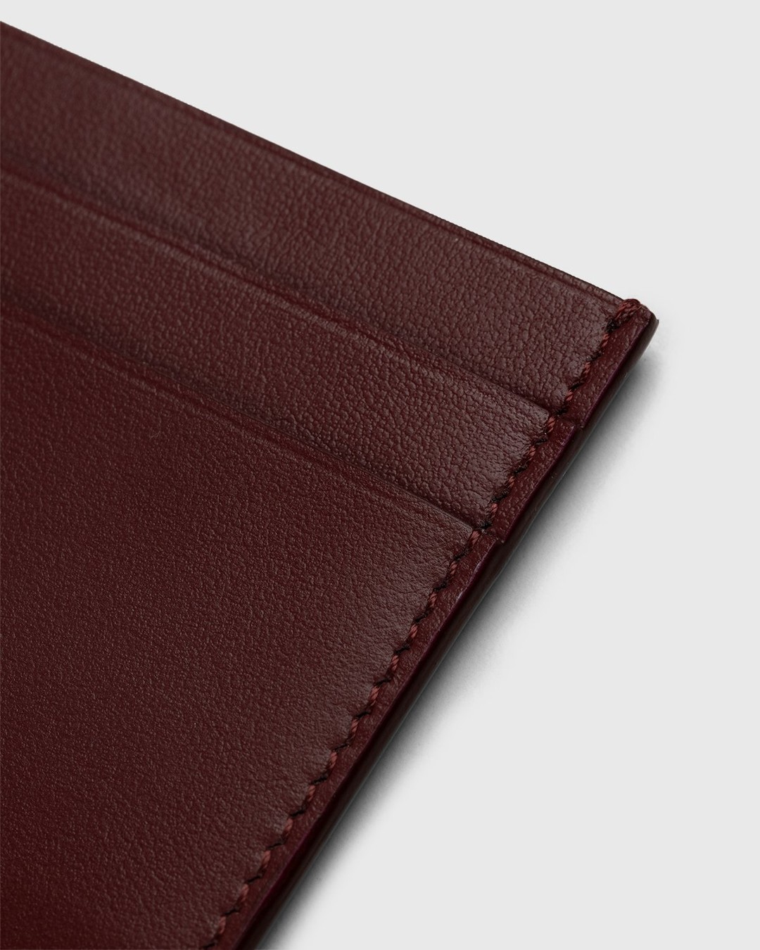 Jil Sander – Leather Card Holder Dark Red - Wallets - Red - Image 3