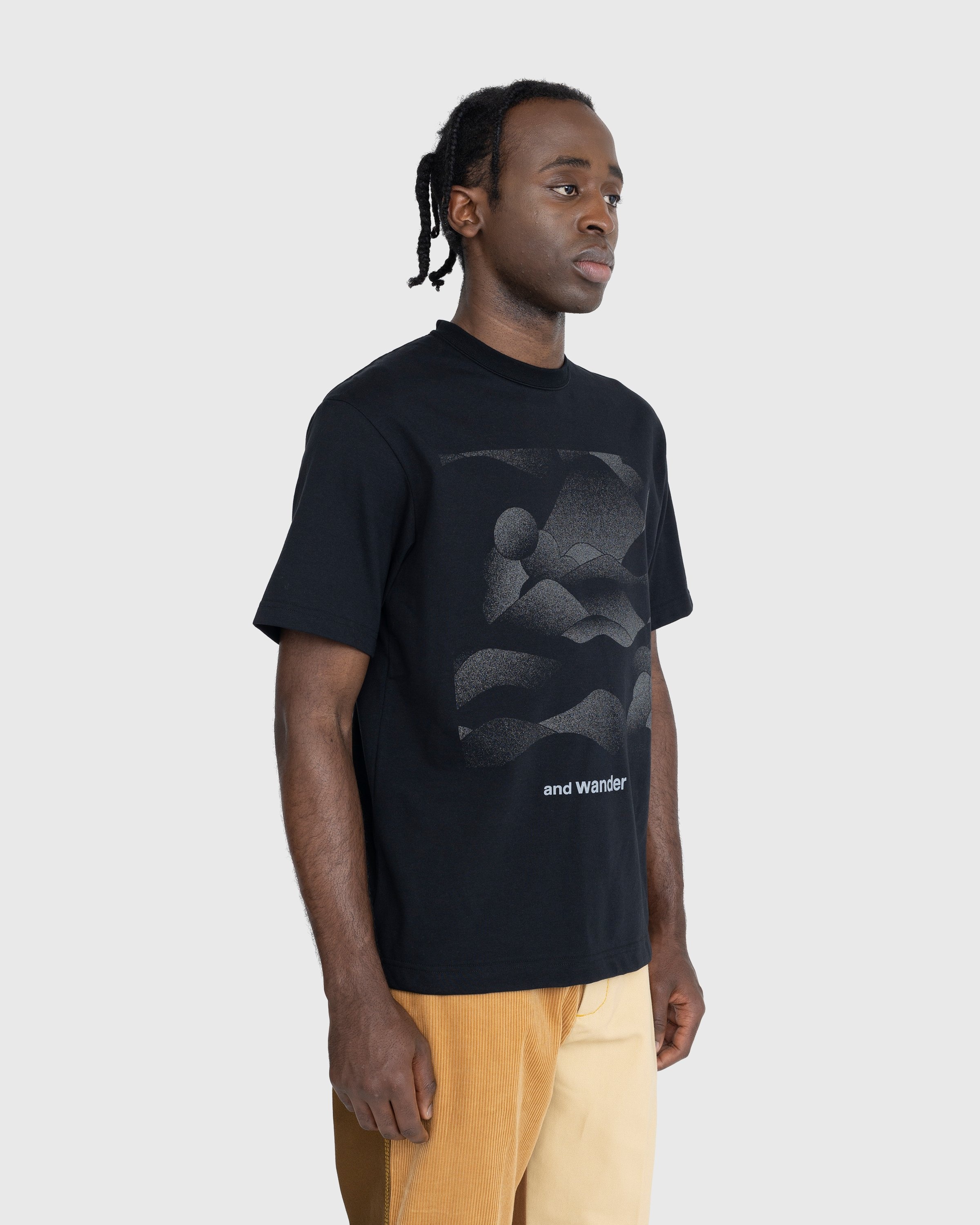 And Wander – Mountain Camo Tee Black - T-shirts - Black - Image 3