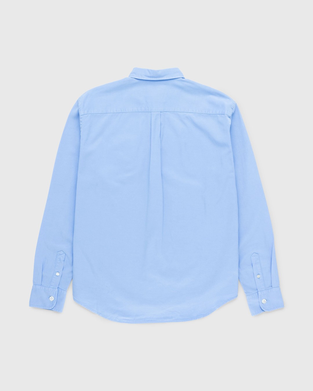 Highsnobiety HS05 – Garment-Dyed Peach Long-Sleeve Shirt Blue - Shirts - Blue - Image 2