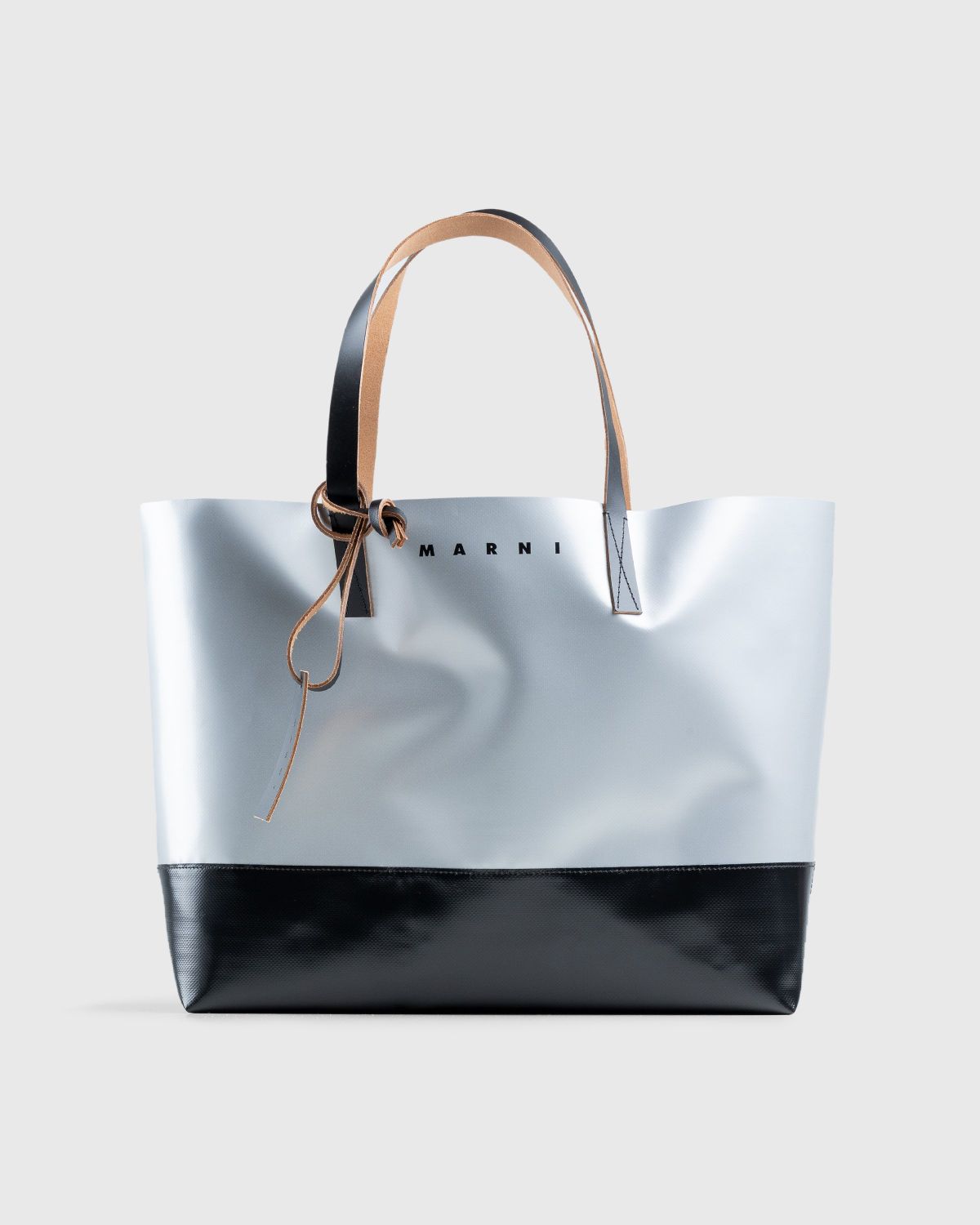 Marni – Tribeca Two-Tone Tote Bag Light Grey - Tote Bags - Multi - Image 1