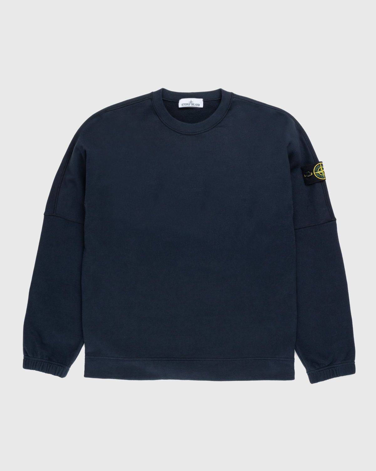 Stone Island Garment Dyed Fleece Crewneck Sweatshirt Navy Blue