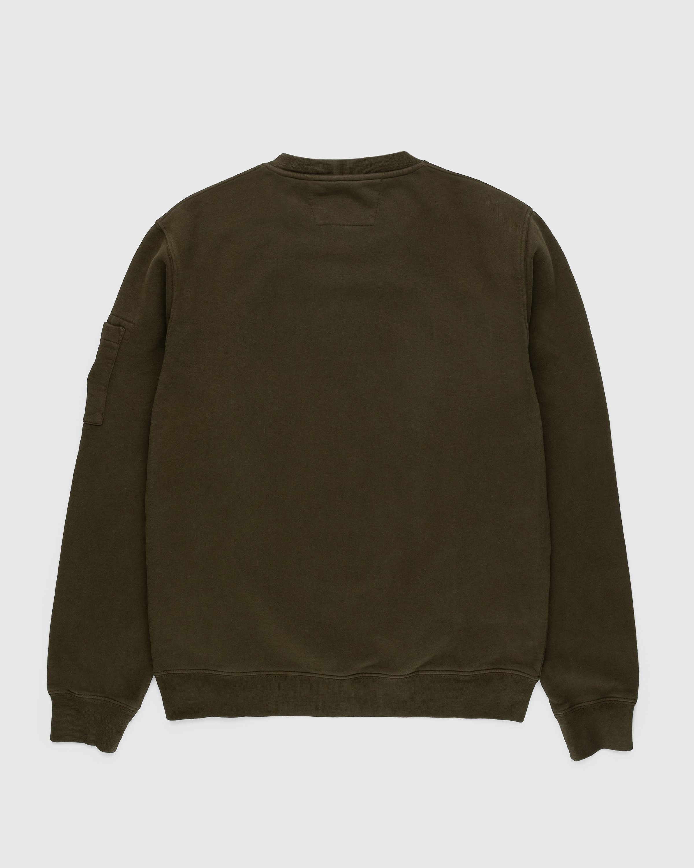 C.P. Company – Diagonal Raised Fleece Crewneck Sweatshirt Ivy Green - Sweatshirts - Green - Image 2