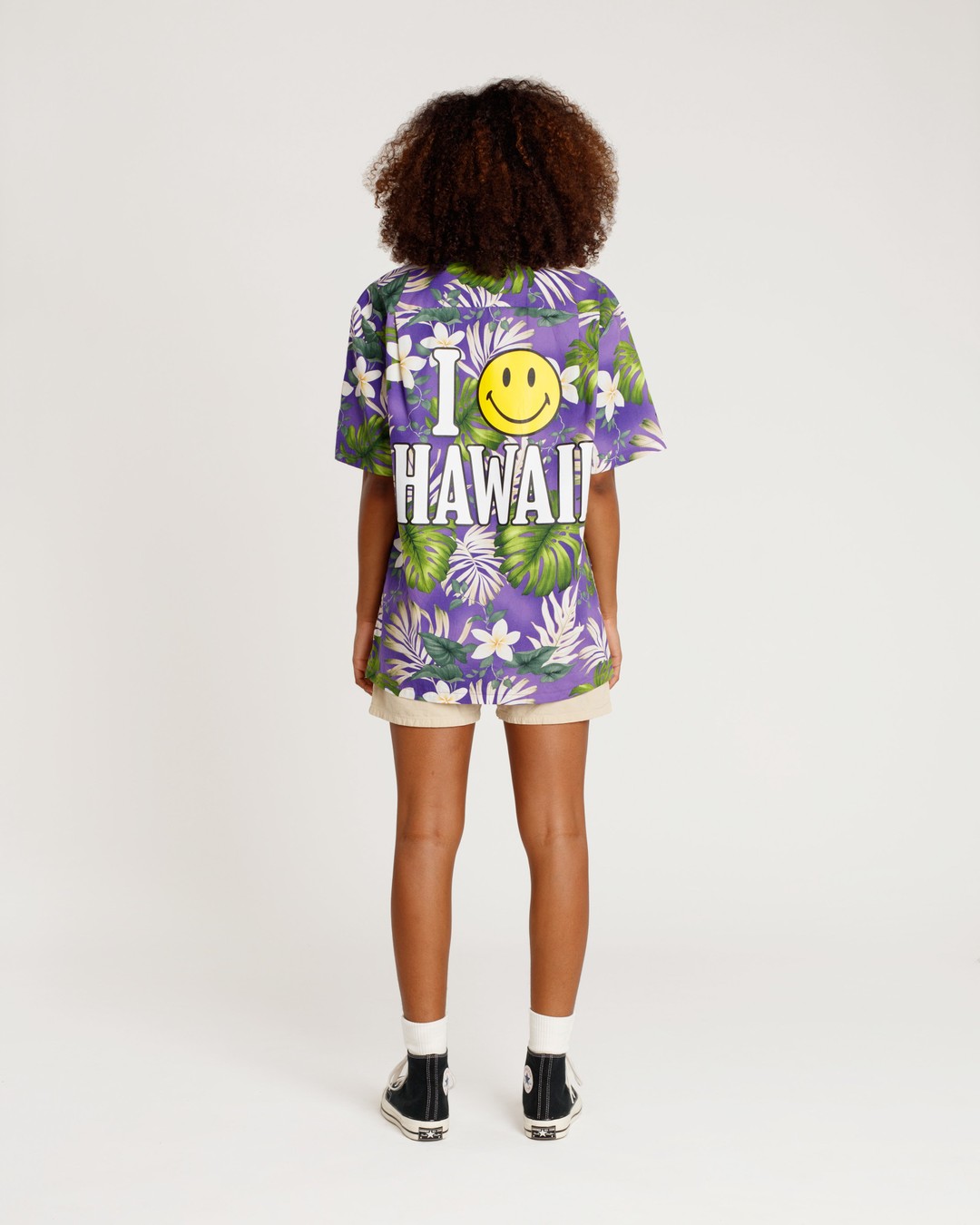 Market – Purple Smiley Hawaiian Shirt - Shortsleeve Shirts - Purple - Image 5