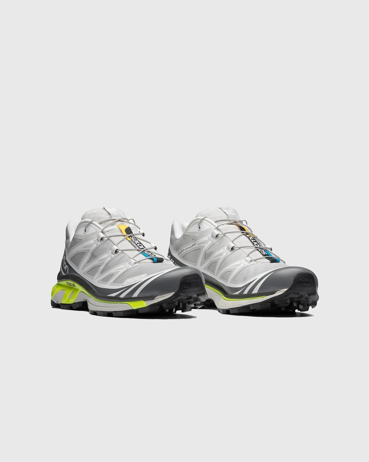 Salomon – XT-6 ADVANCED Lunar Rock/ Quiet Shade/ Safety Yellow - Sneakers - White - Image 2