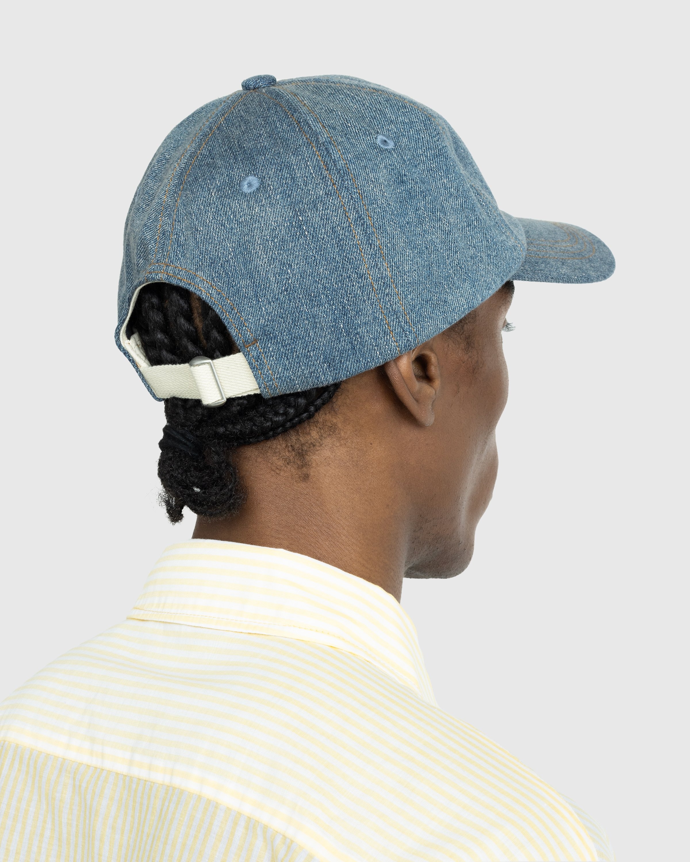 Acne Studios – Cat Print Denim Cap Blue