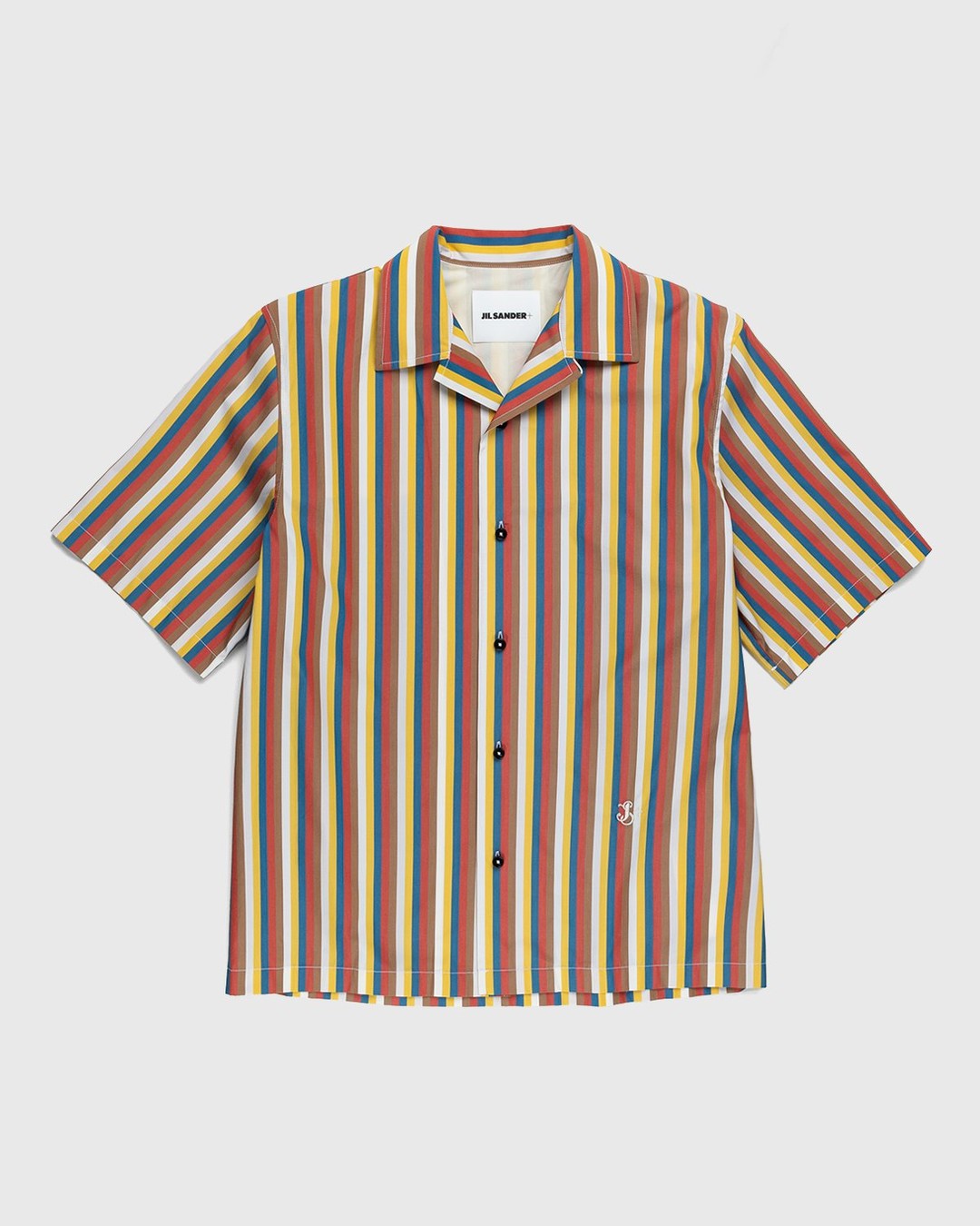 Jil Sander – Striped Vacation Shirt Red/White - Shirts - Red - Image 1