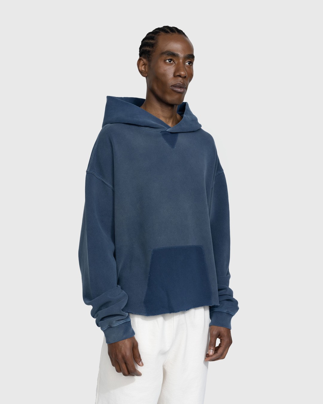 Maison Margiela – Organic Cotton Logo Hoodie Blue - Sweats - Blue - Image 2