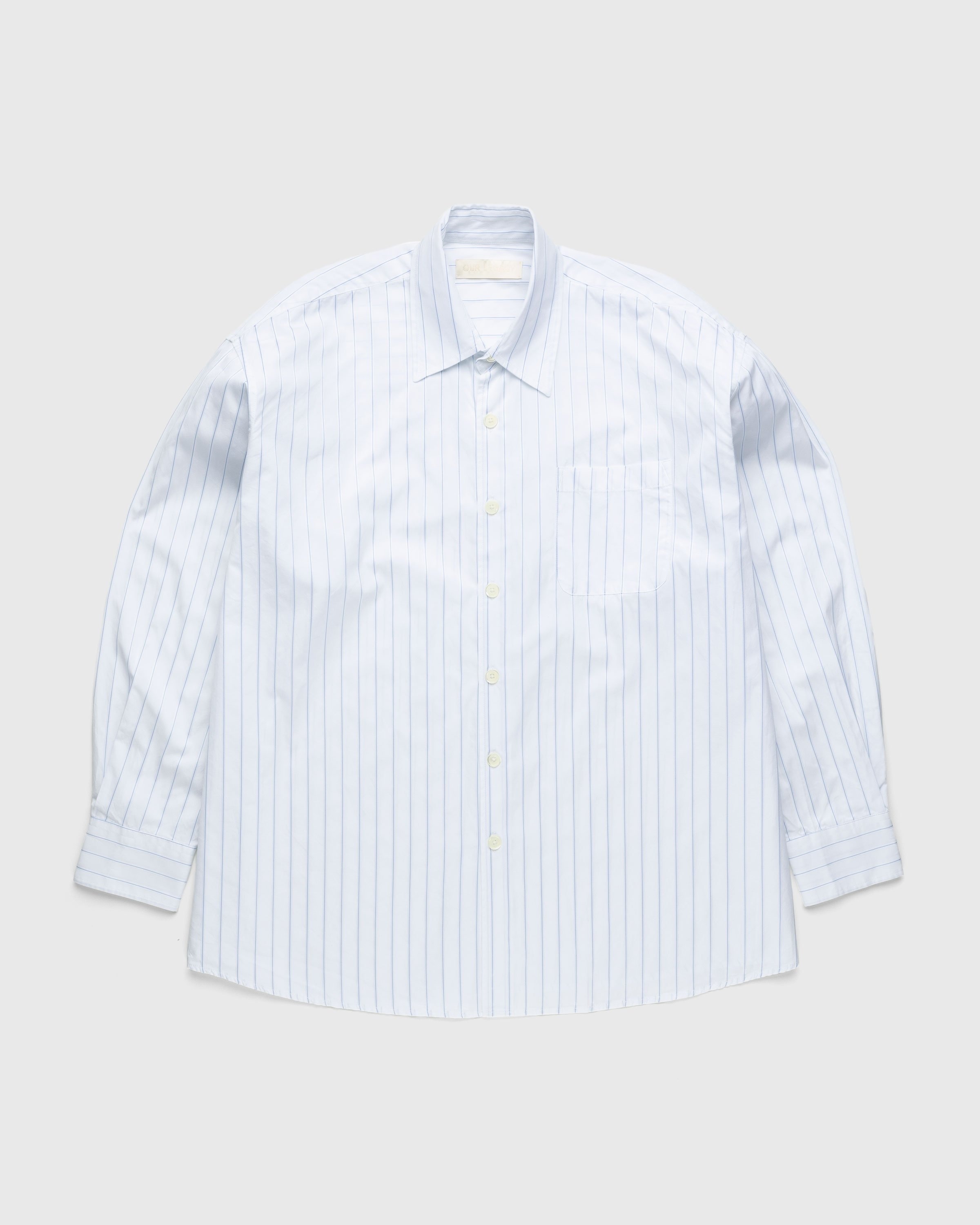 Our Legacy – Borrowed Shirt Blue Sapphire Pinstripe | Highsnobiety