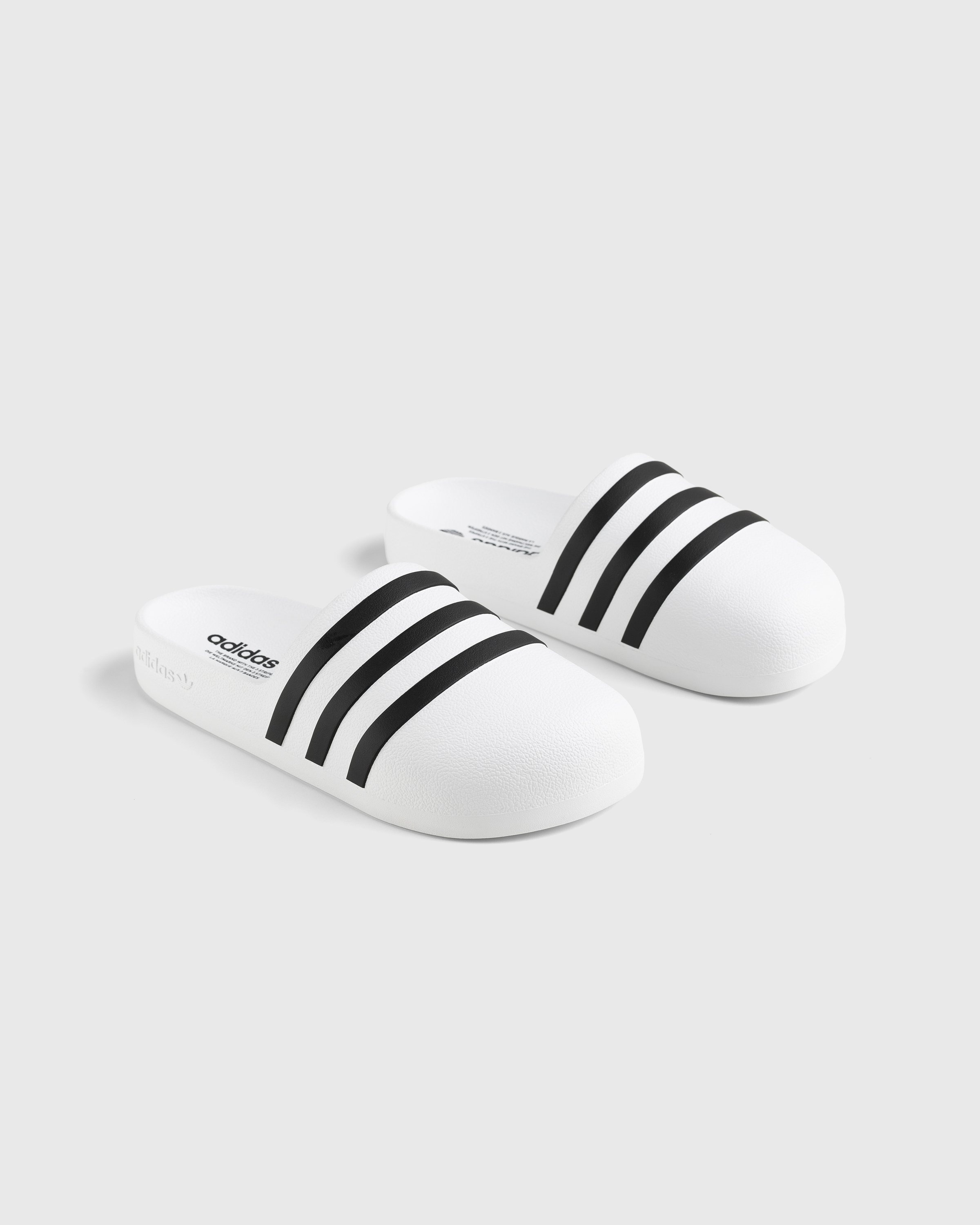 Adidas – Adifom Adilette White/Black/White - Slides - White - Image 3