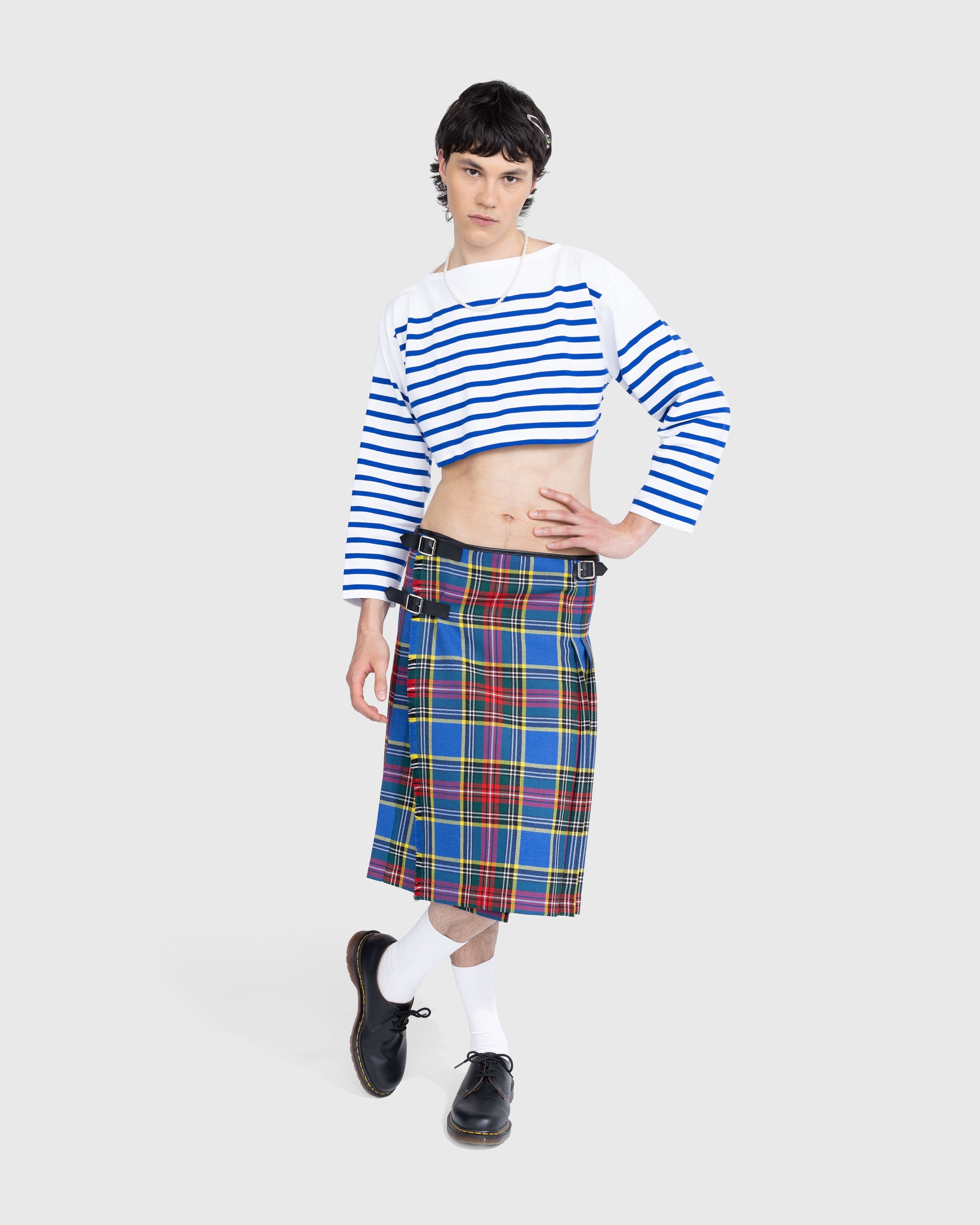 Jean Paul Gaultier x Highsnobiety – La Marinière Crop Top - Longsleeves - Blue - Image 5
