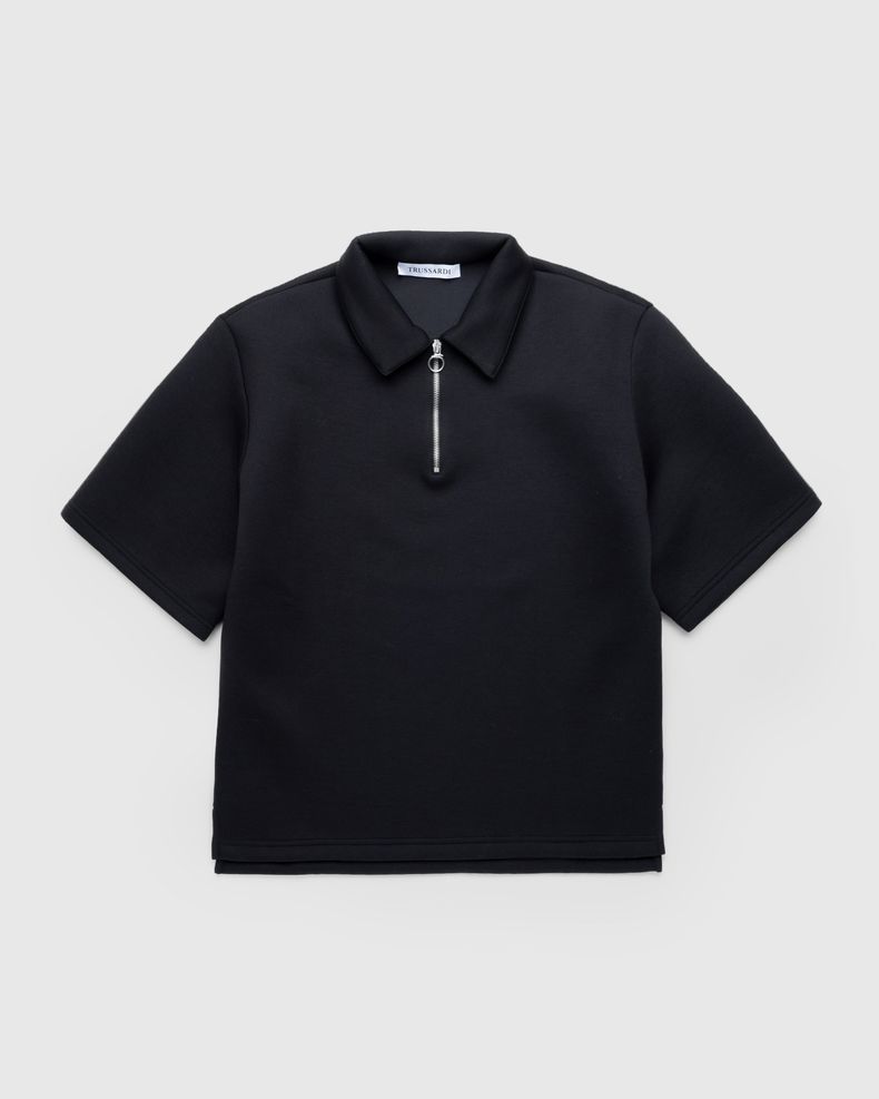 Quarter-Zip Scuba Polo Black 