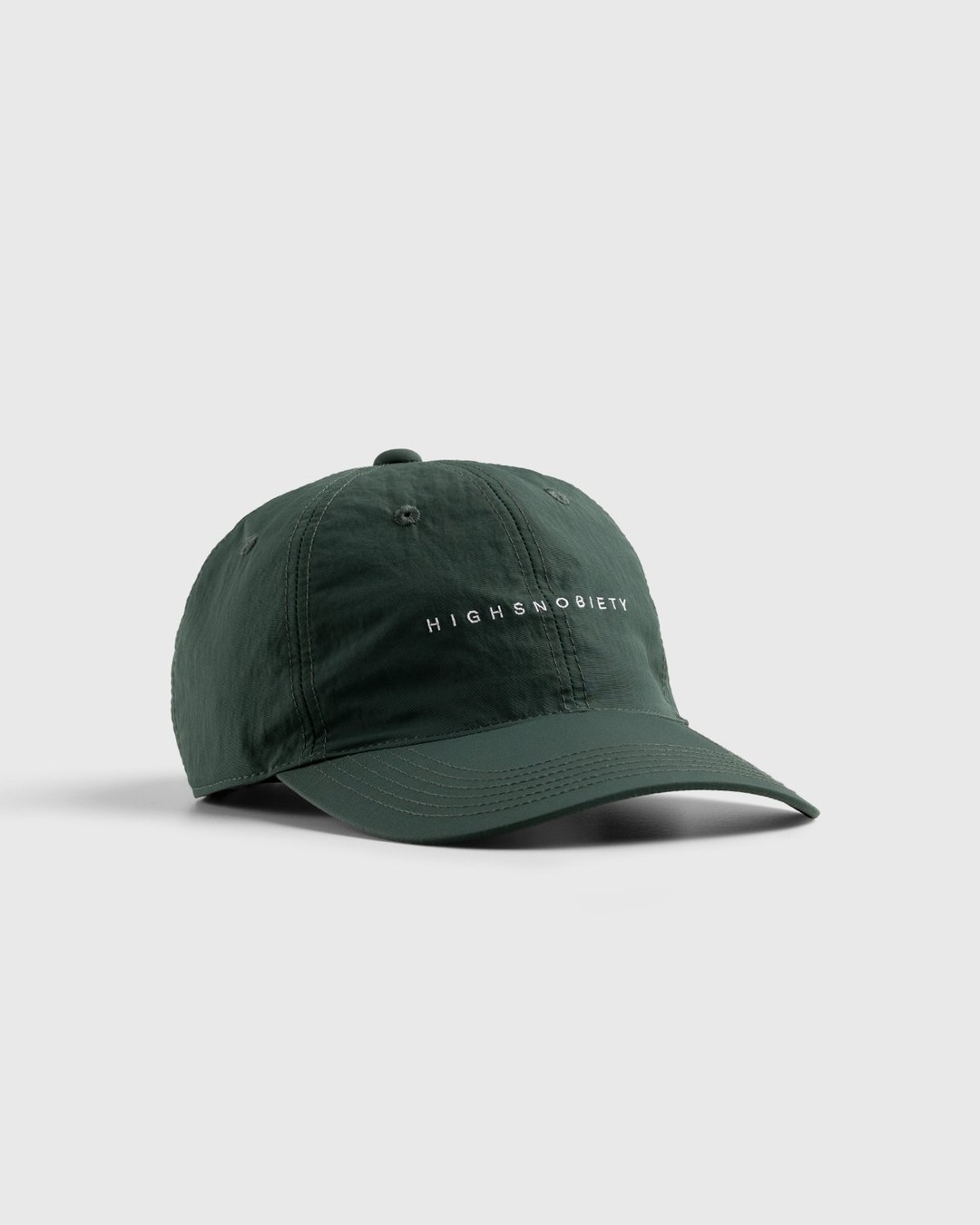 Highsnobiety – Brushed Nylon Ball Cap Green - Hats - Green - Image 1