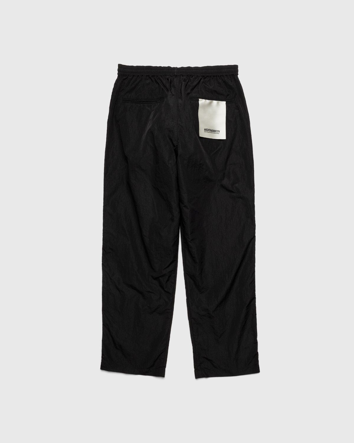 Highsnobiety – Crepe Nylon Elastic Pants Black - Pants - Black - Image 2