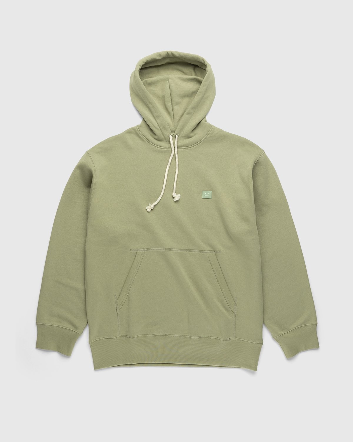 Acne Studios – Organic Cotton Hooded Sweatshirt Eucalyptus Green - Hoodies - Green - Image 1