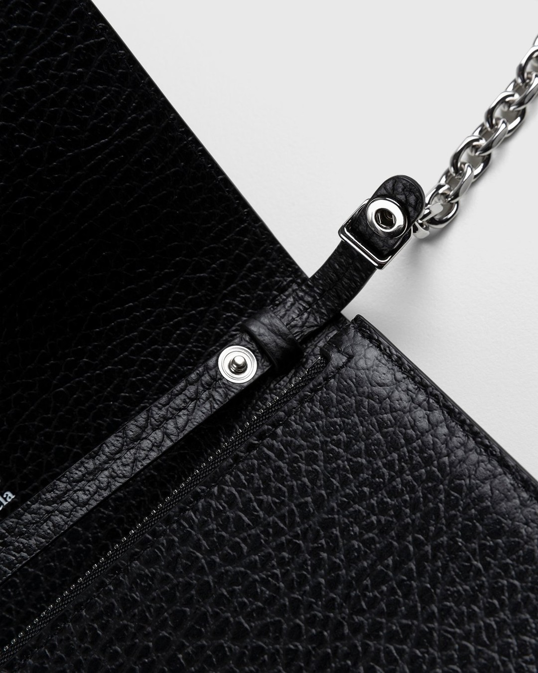 Maison Margiela – Leather Wallet With Chain Black - Wallets - Black - Image 6