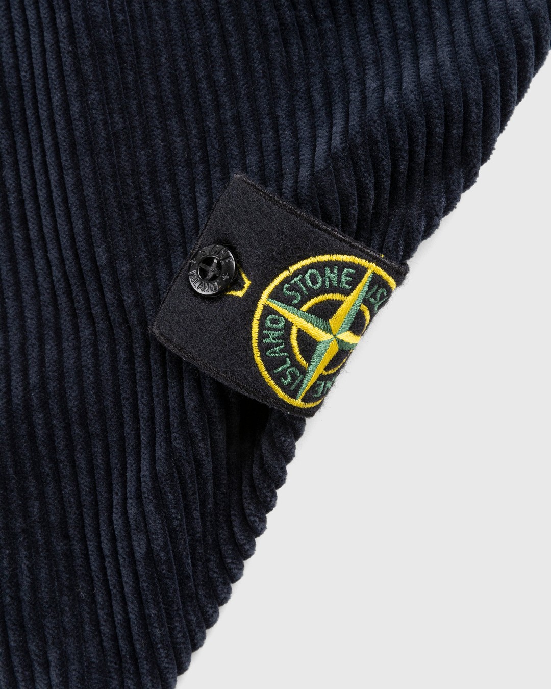Stone Island – Corduroy Crewneck Navy Blue - Sweats - Blue - Image 5