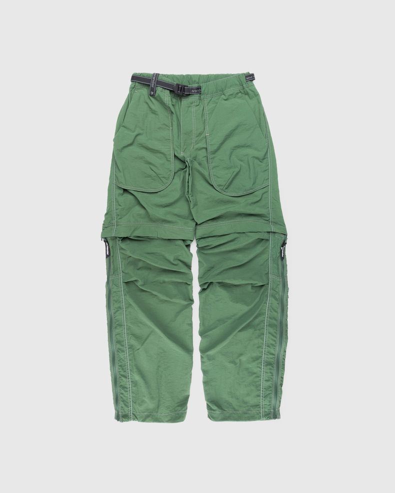 Nylon Taffeta Hiker 2 Way Pants Green