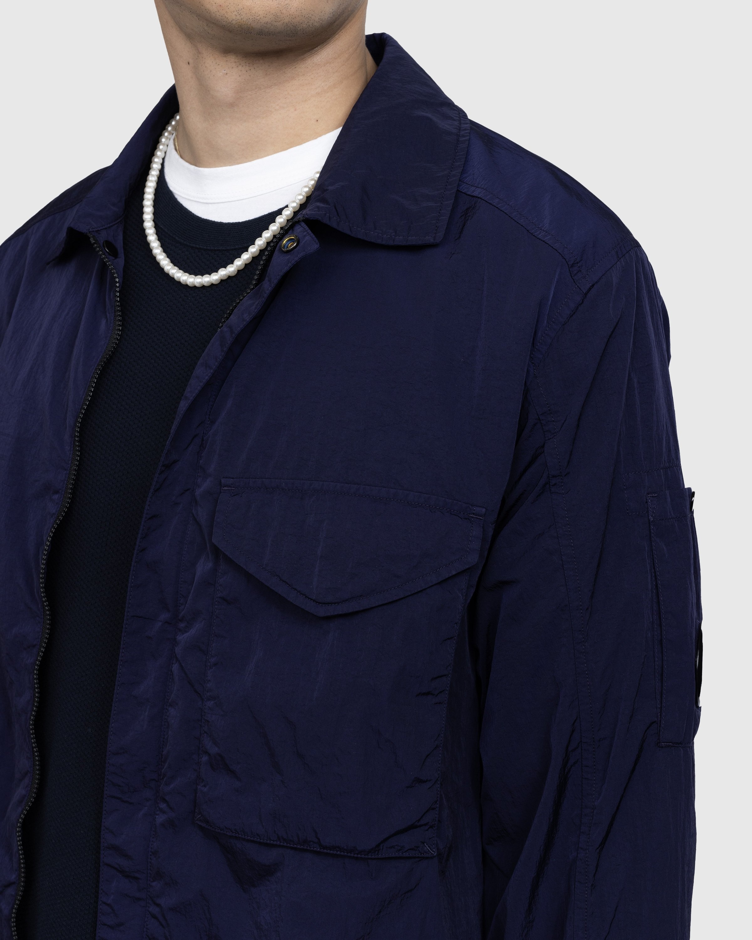 C.P. Company – Chrome-R Overshirt Medieval Blue - Outerwear - Blue - Image 4