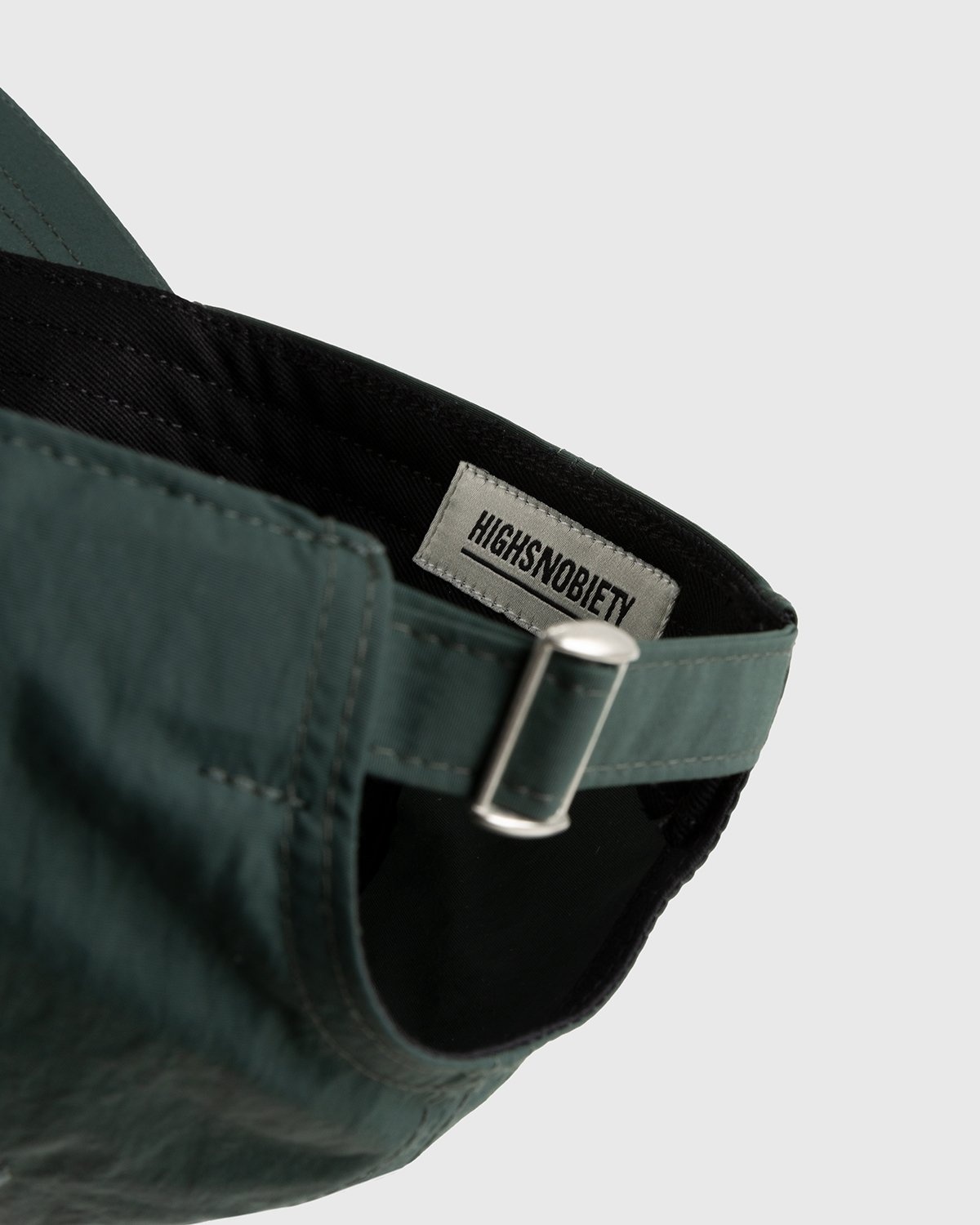 Highsnobiety – Brushed Nylon Ball Cap Green - Hats - Green - Image 4