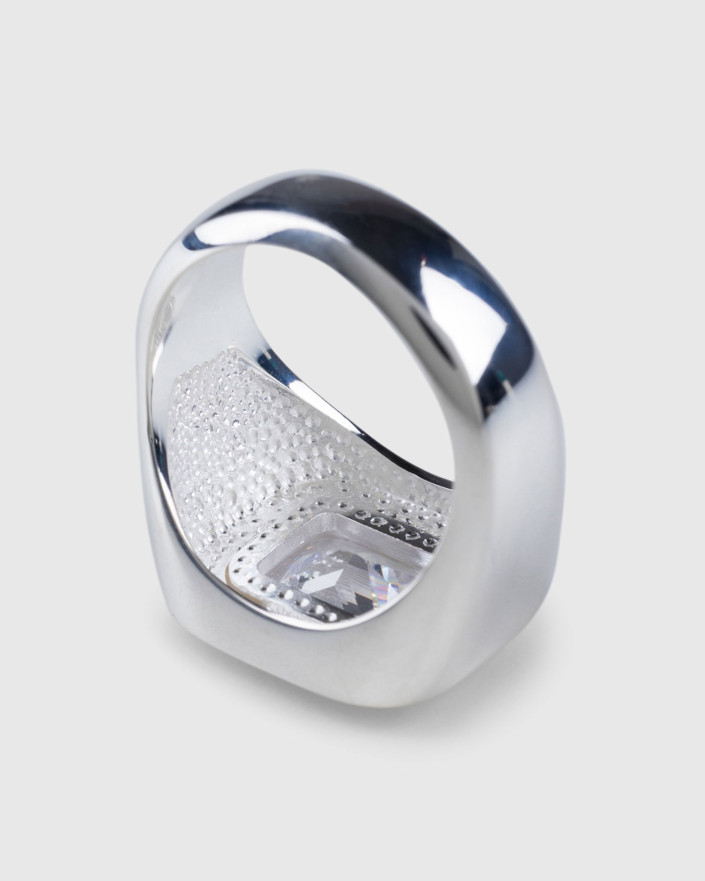 Hatton Labs – Emerald Cut Signet Ring Silver/White - Jewelry - Multi - Image 4