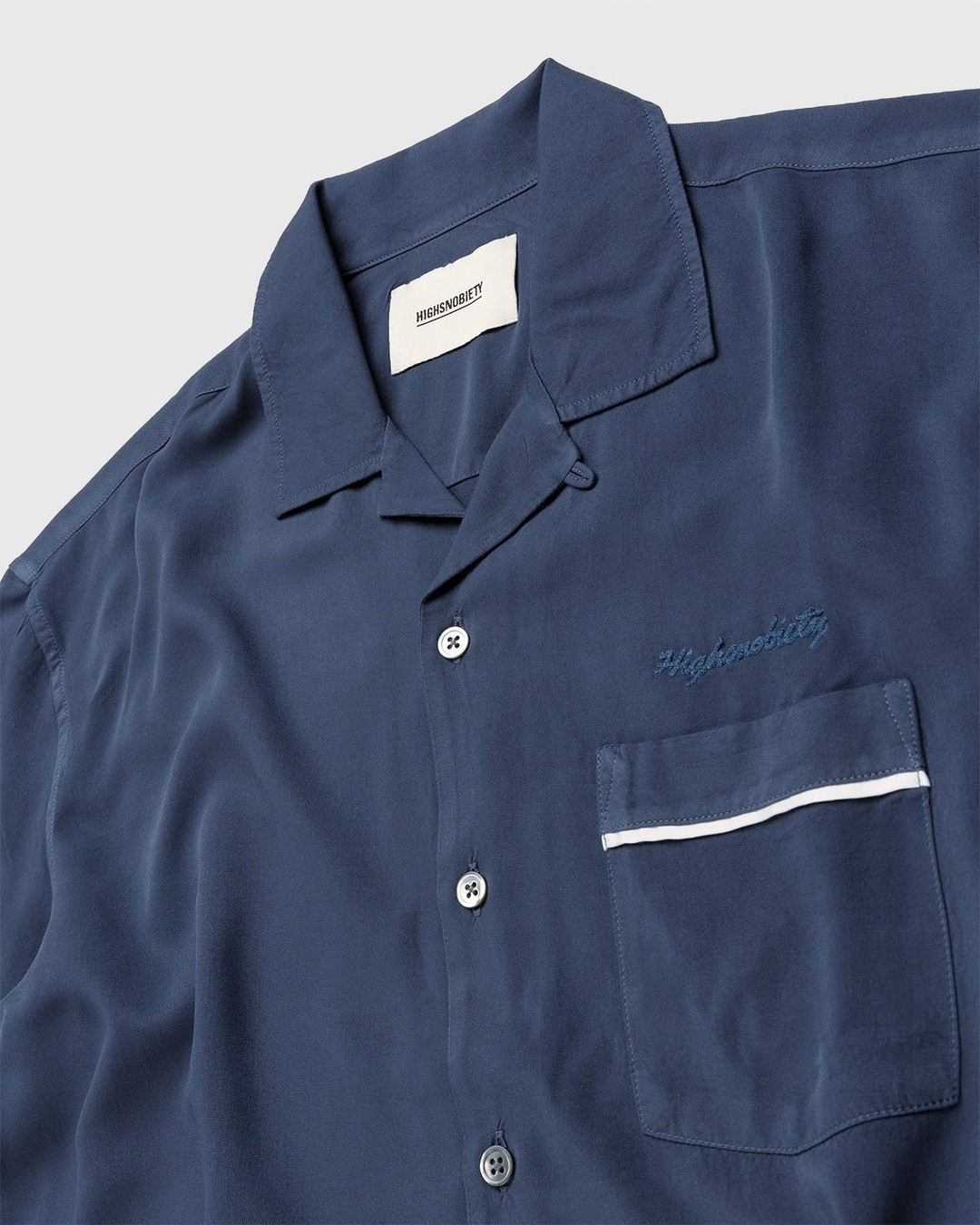 Highsnobiety – Bowling Shirt Navy - Shirts - Blue - Image 3