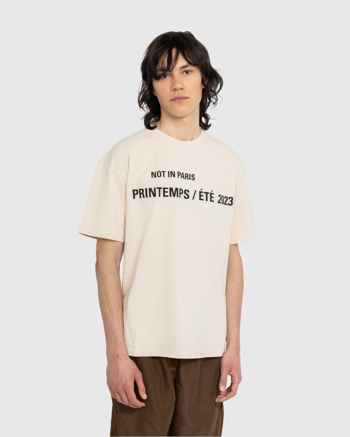 Highsnobiety – Not in Paris 5 T-Shirt Eggshell - Tops - Beige - Image 2