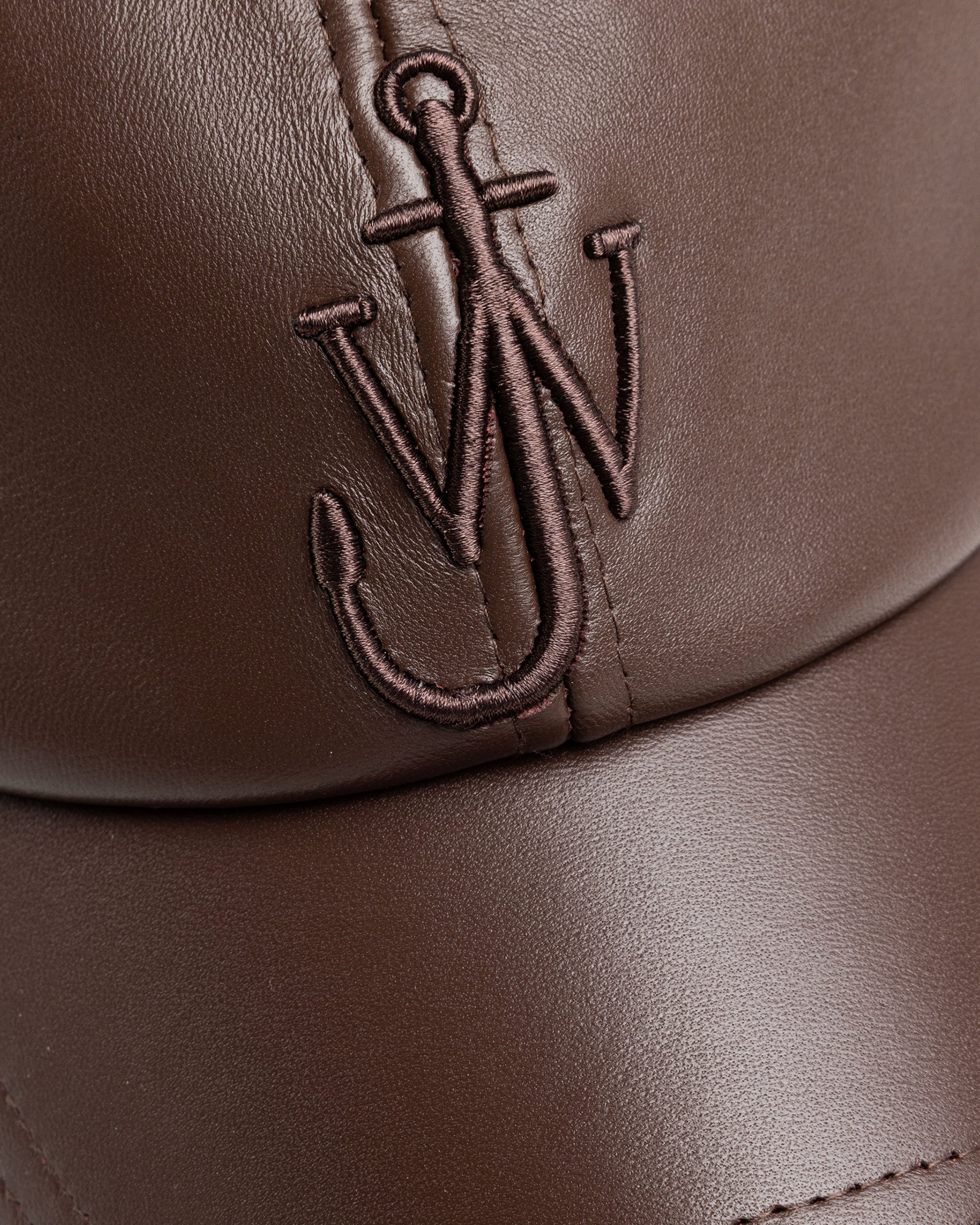 J.W. Anderson – Leather Baseball Cap Brown - Hats - Brown - Image 4