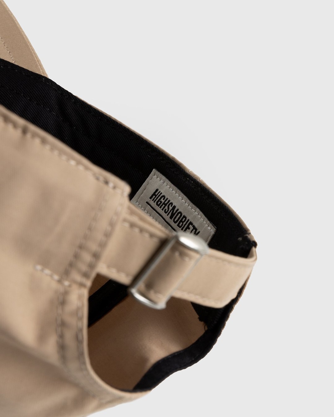 Highsnobiety – Cotton Nylon "H" Logo Cap Beige - Hats - Beige - Image 4