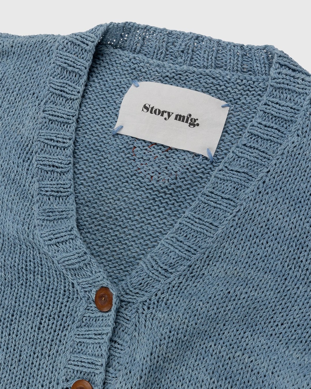Story mfg. – Twinsun Cardigan Carrots Blue - Knitwear - Blue - Image 5