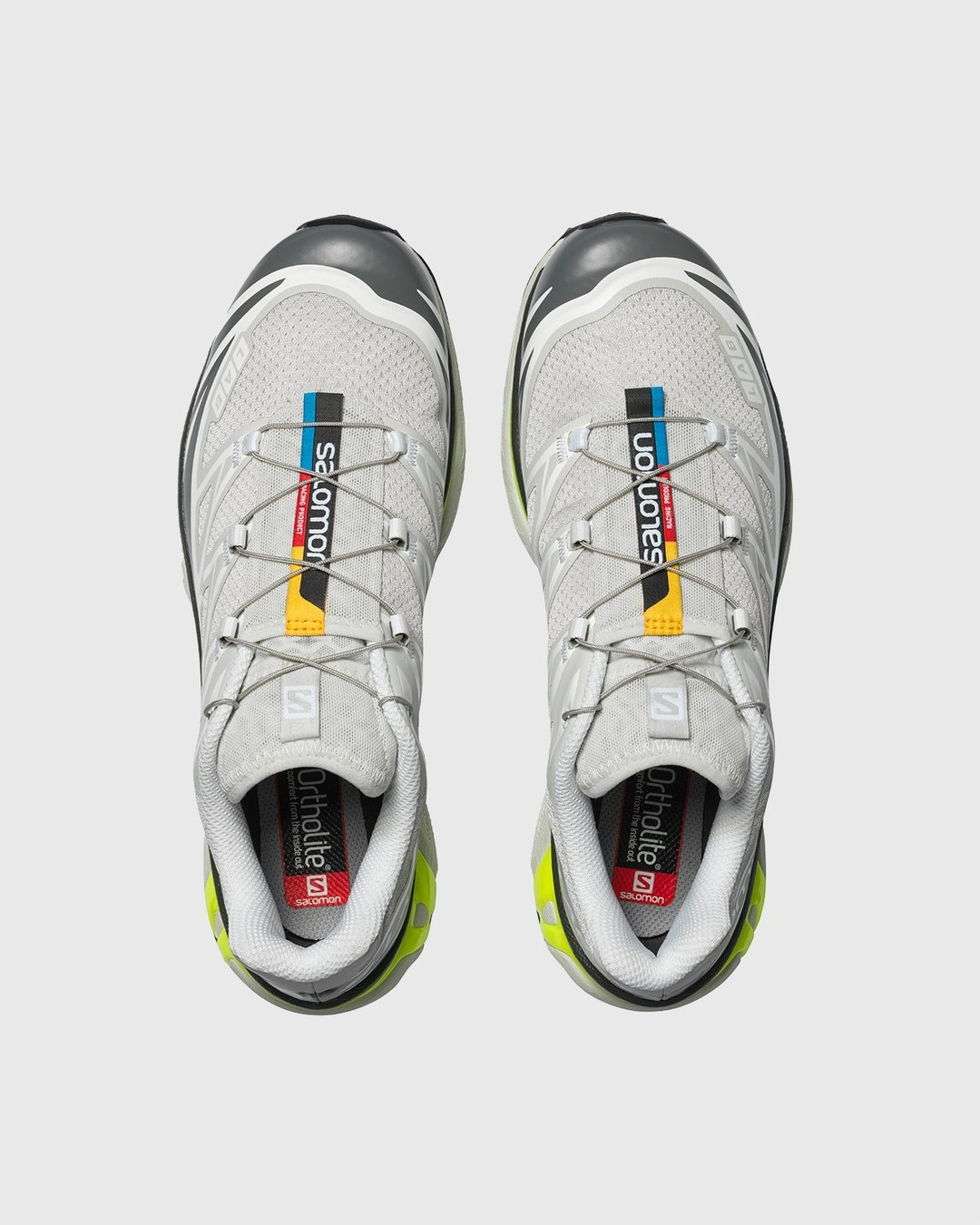 Salomon – XT-6 ADVANCED Lunar Rock/ Quiet Shade/ Safety Yellow - Sneakers - White - Image 4