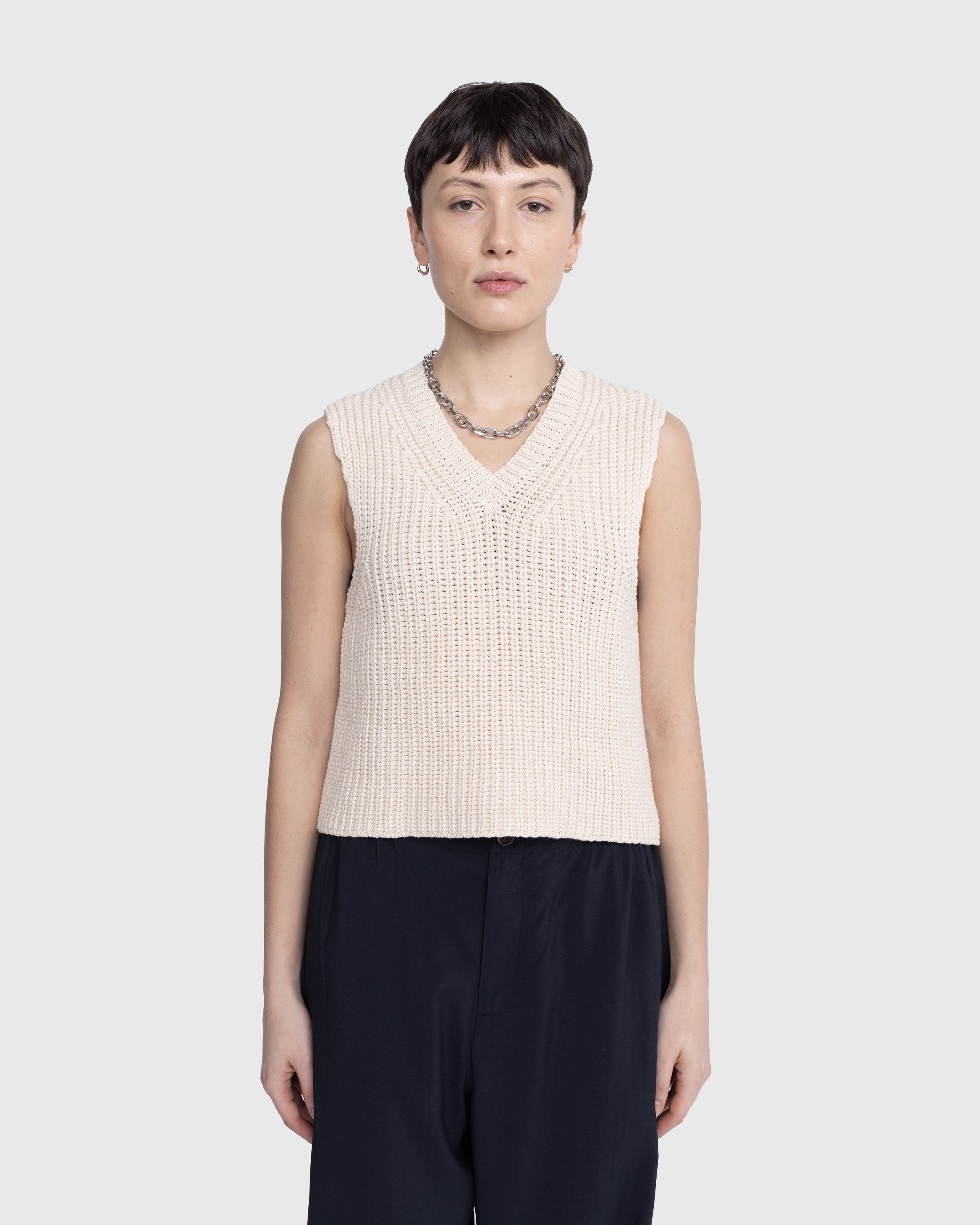 Our Legacy – Intact Vest Raw White Chunky Cotton Rib - Outerwear - White - Image 2