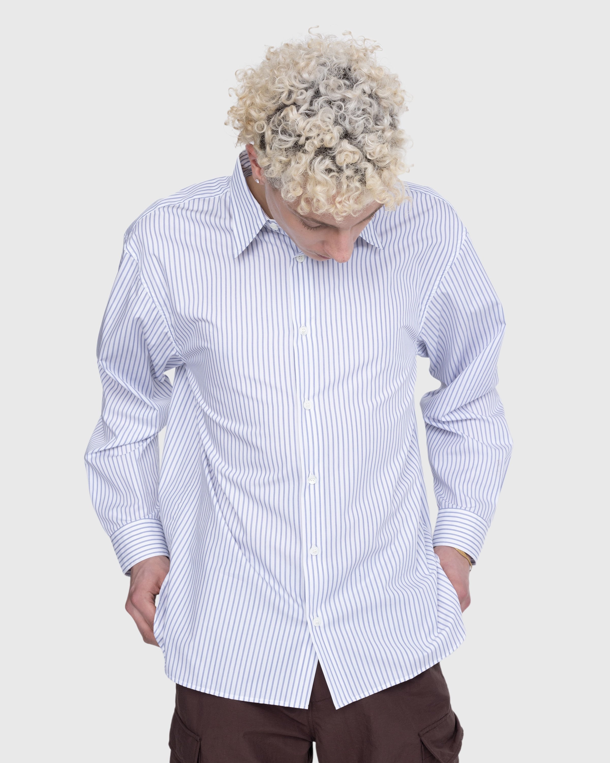 Dries van Noten – Croom Shirt Striped White - Longsleeve Shirts - White - Image 5