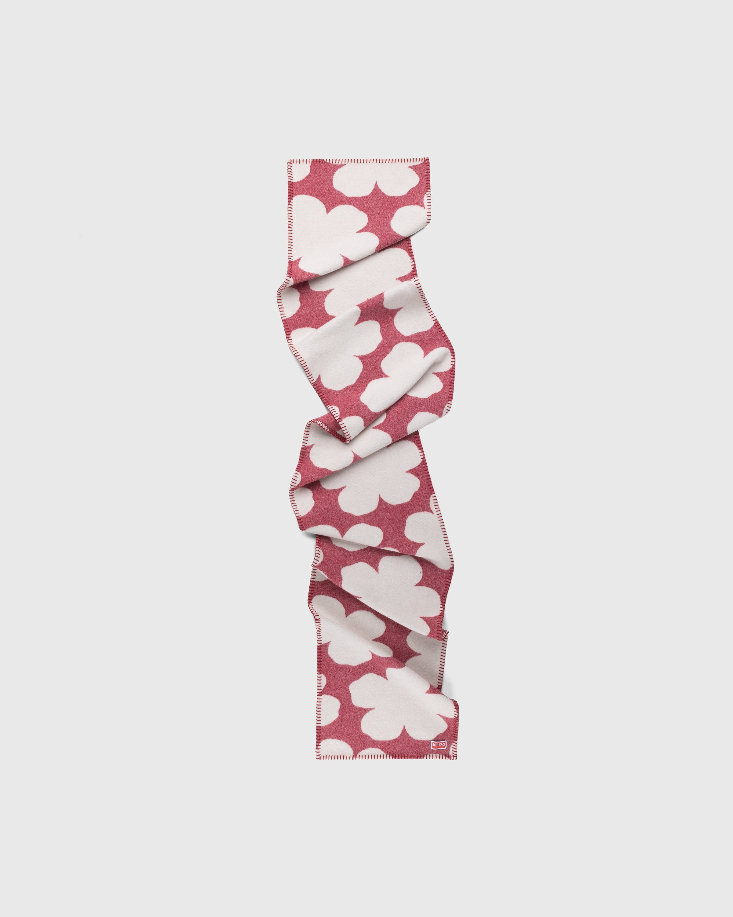 Kenzo – Flower Print Scarf Red - Scarves - Red - Image 1
