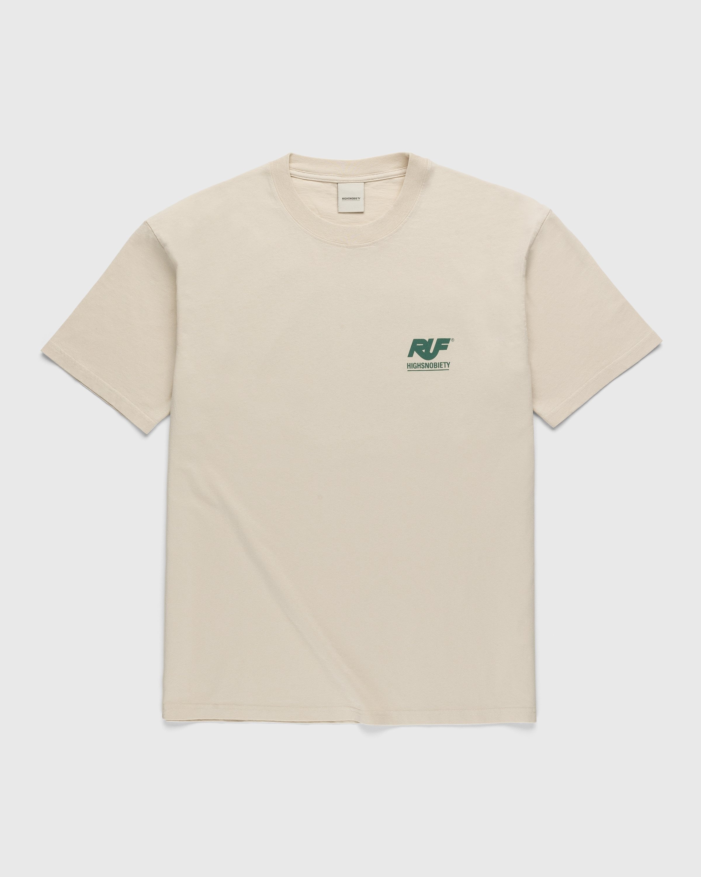 RUF x Highsnobiety – Shadow Logo T-Shirt Eggshell - Tops - Beige - Image 2