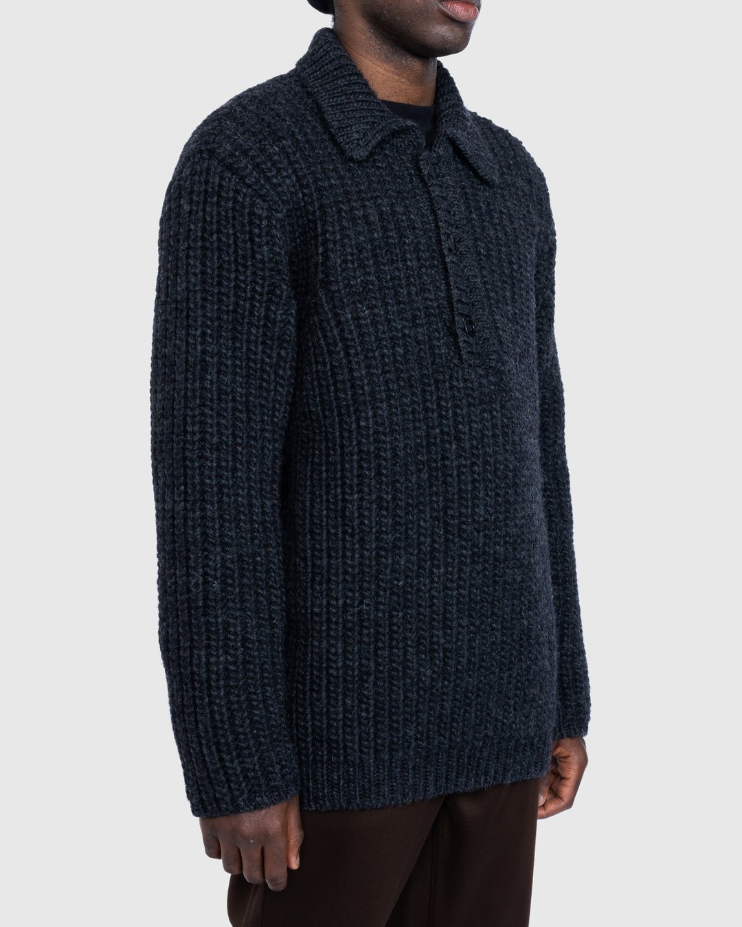 Our Legacy – Big Piquet Wolf Grey - Knitwear - Grey - Image 3