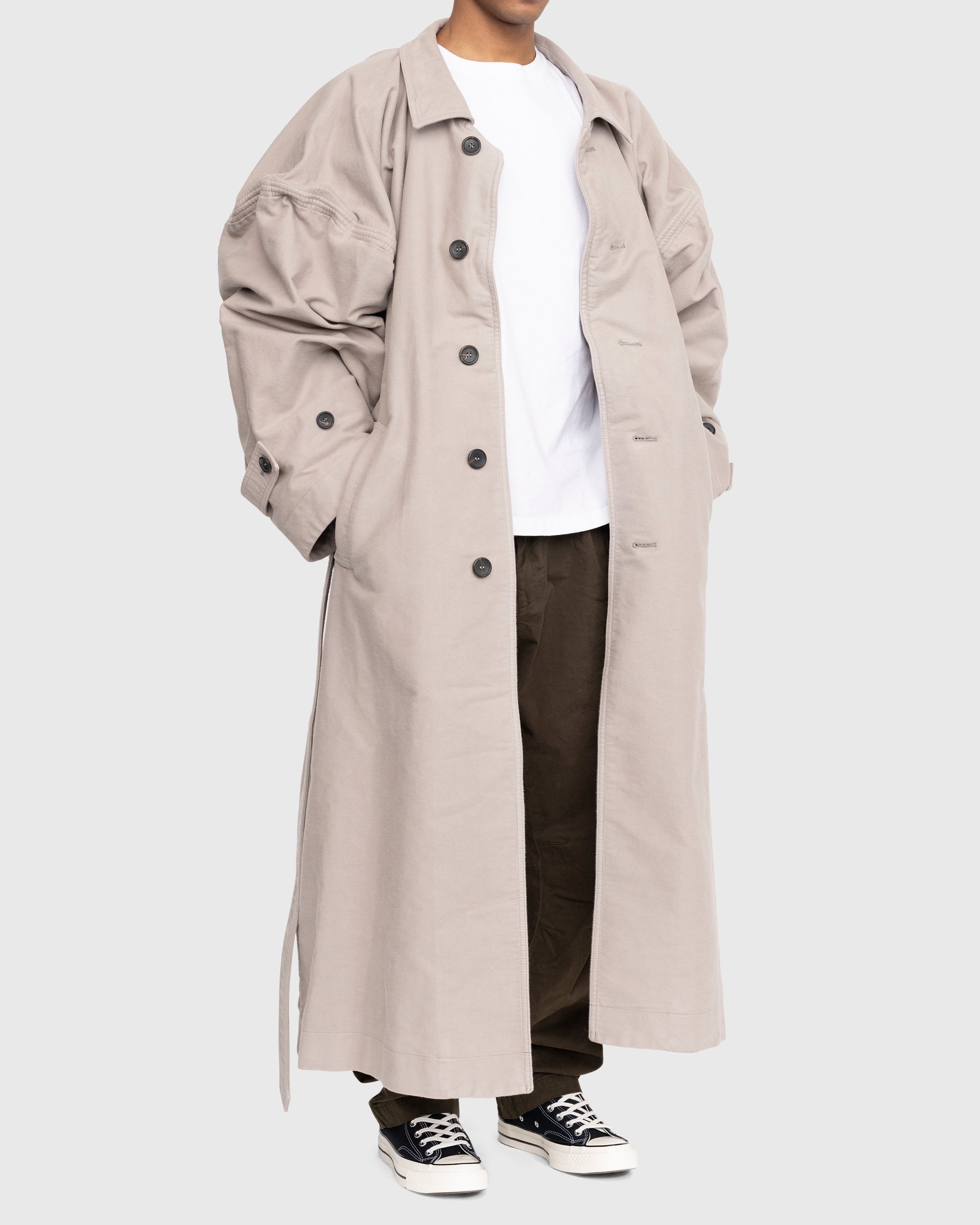 Y/Project – Wire Maxi Trench Coat Brown - Outerwear - Brown - Image 6