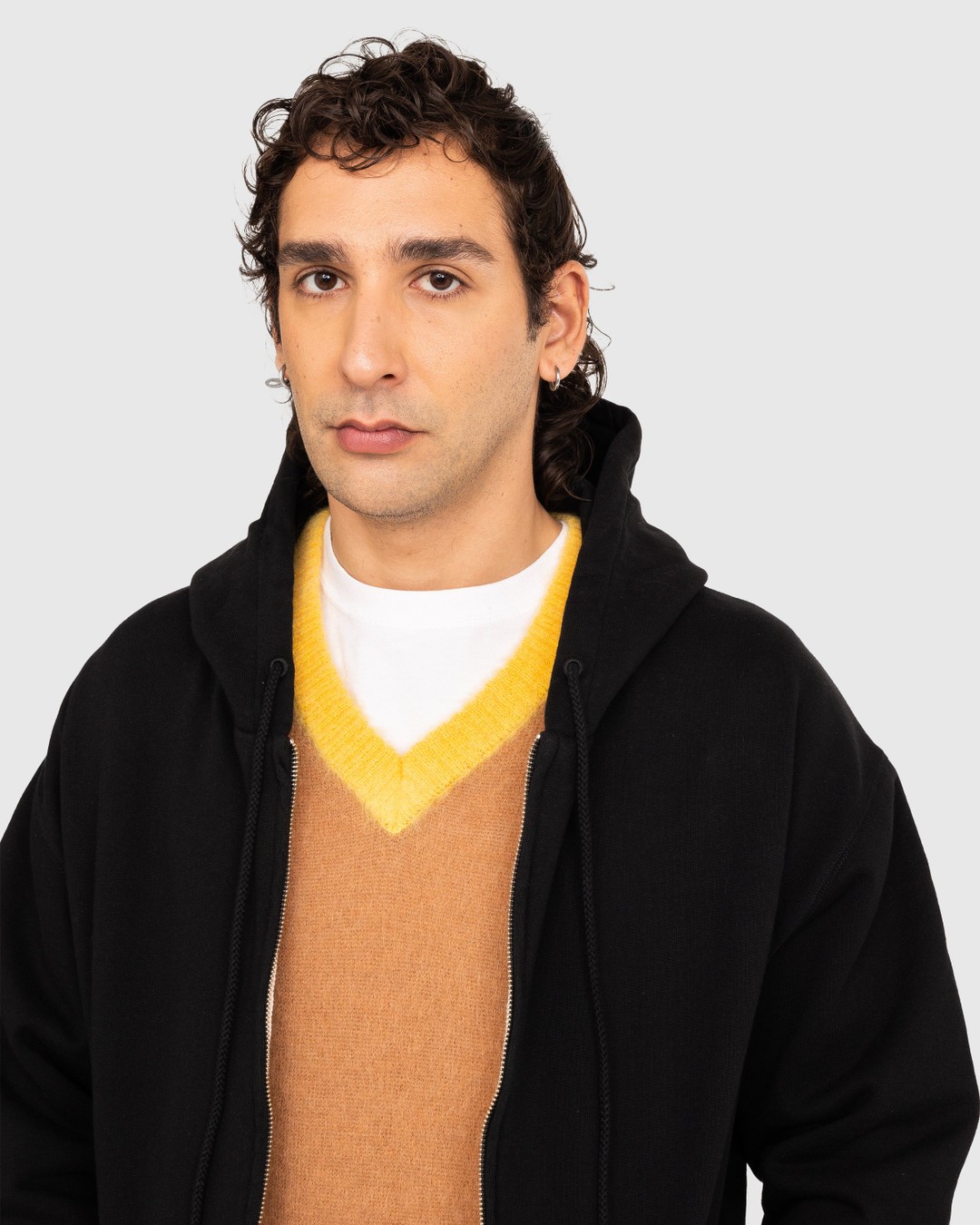 Black zip up clearance sweatshirt no hood
