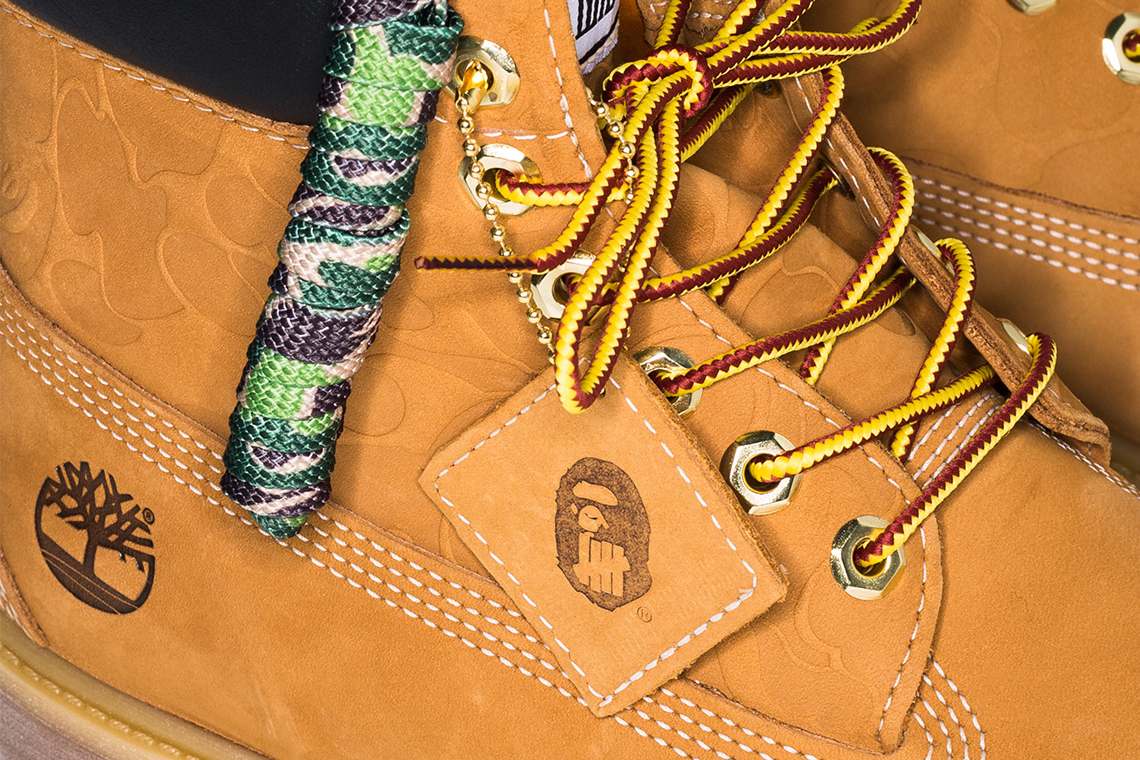 UNDEFEATED x A BATHING APE x Timberland: Official Release Info