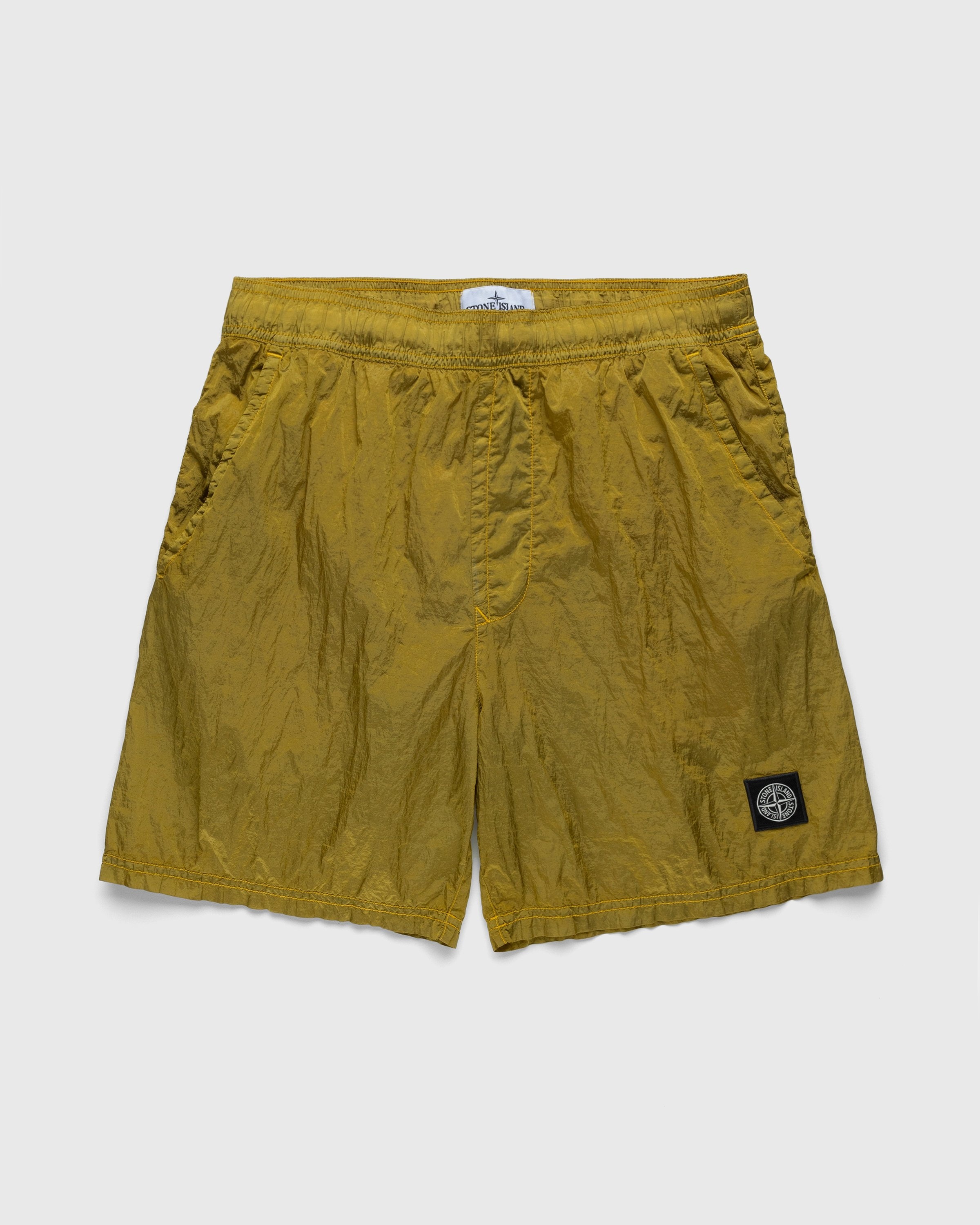 Stone Island – Nylon Metal Swim Shorts Yellow - Swim Shorts - Yellow - Image 1