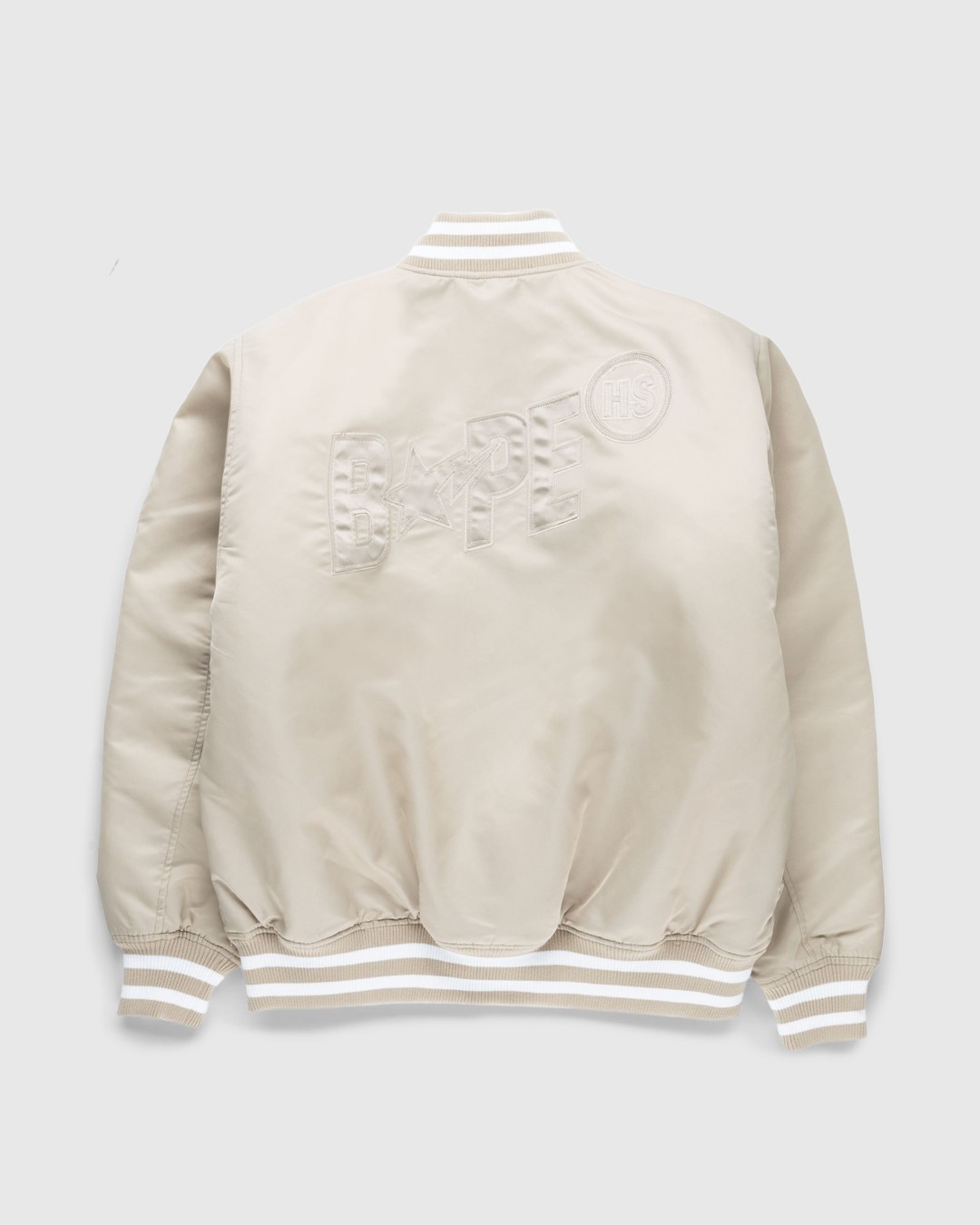BAPE x Highsnobiety – Varsity Jacket Beige - Outerwear - Beige - Image 2
