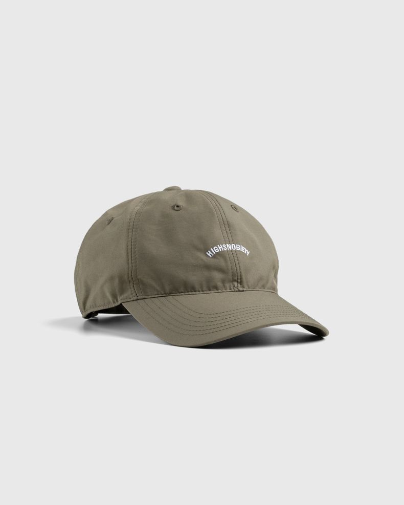 Brushed Nylon Logo Cap Olive