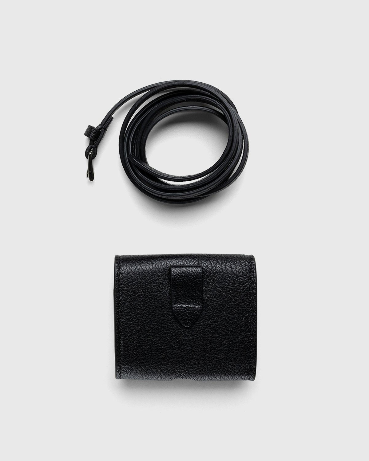 Maison Margiela – Leather AirPods Case Black - Phone cases - Black - Image 3