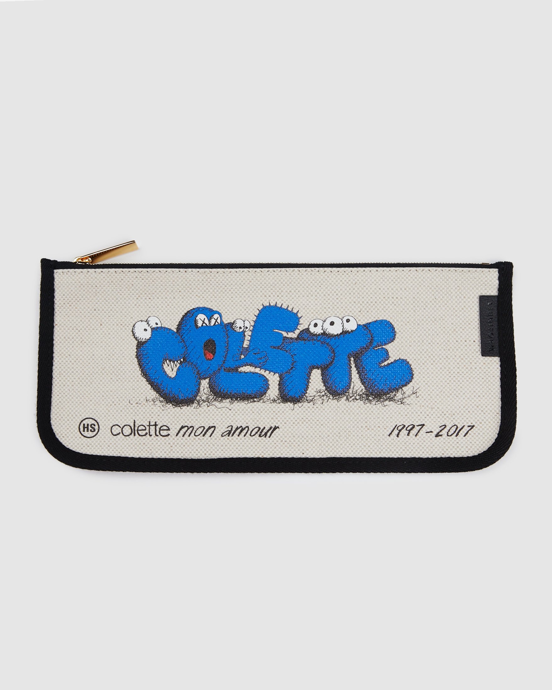 Colette Mon Amour – KAWS Beige Pencil Case - Stationary - Beige - Image 1